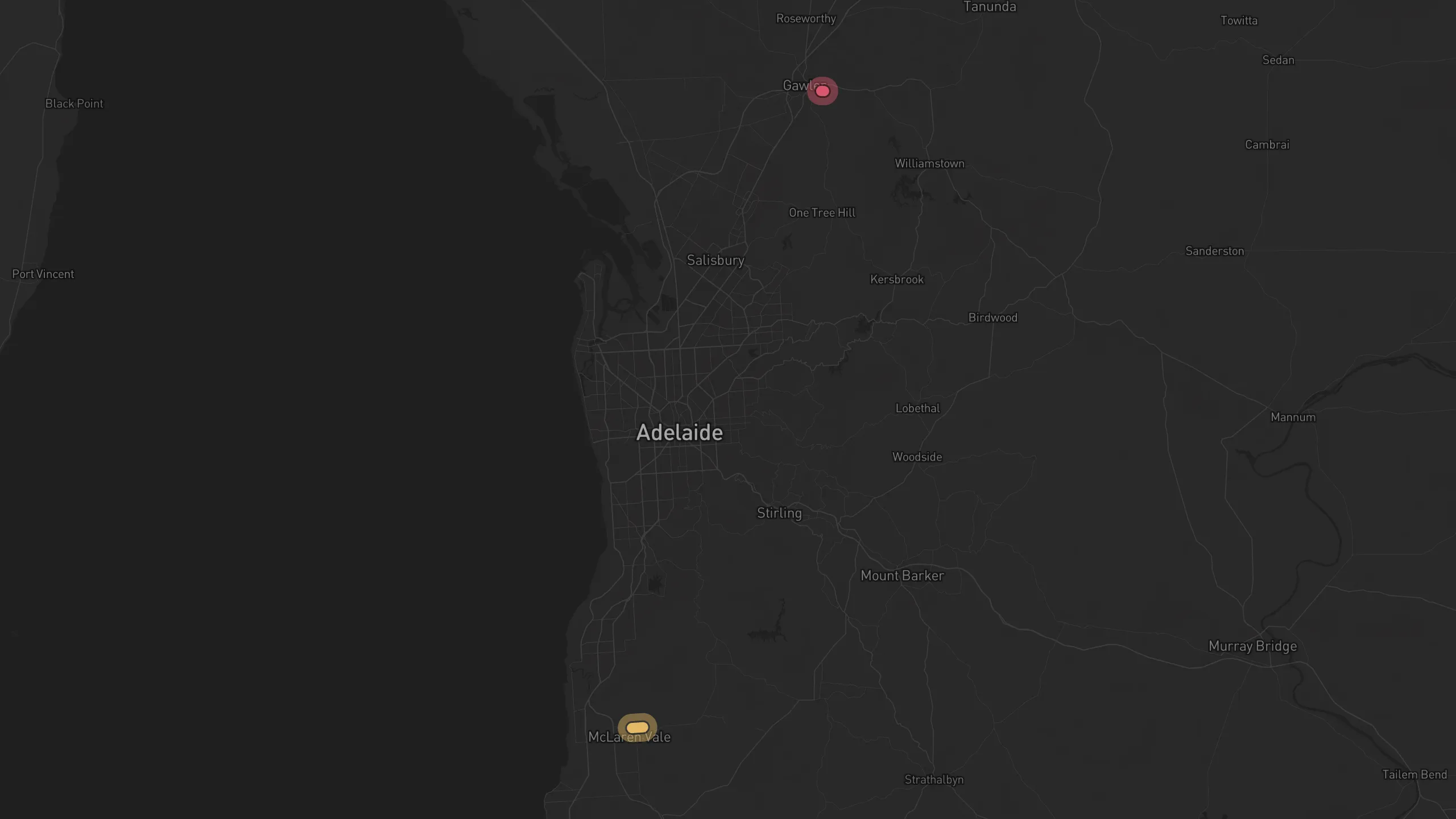 Map of street alignments in Adelaide