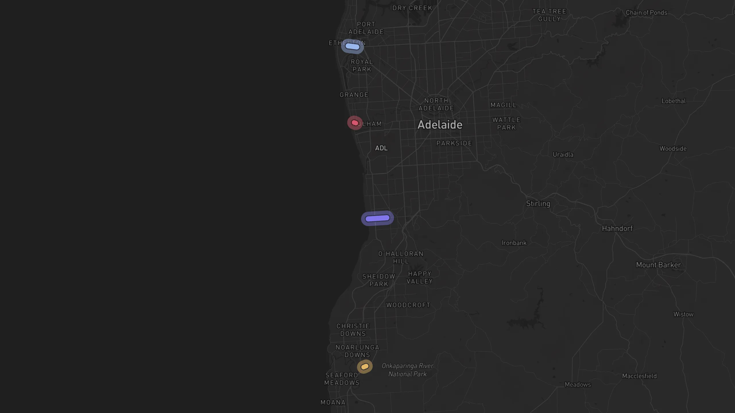 Map of street alignments in Adelaide
