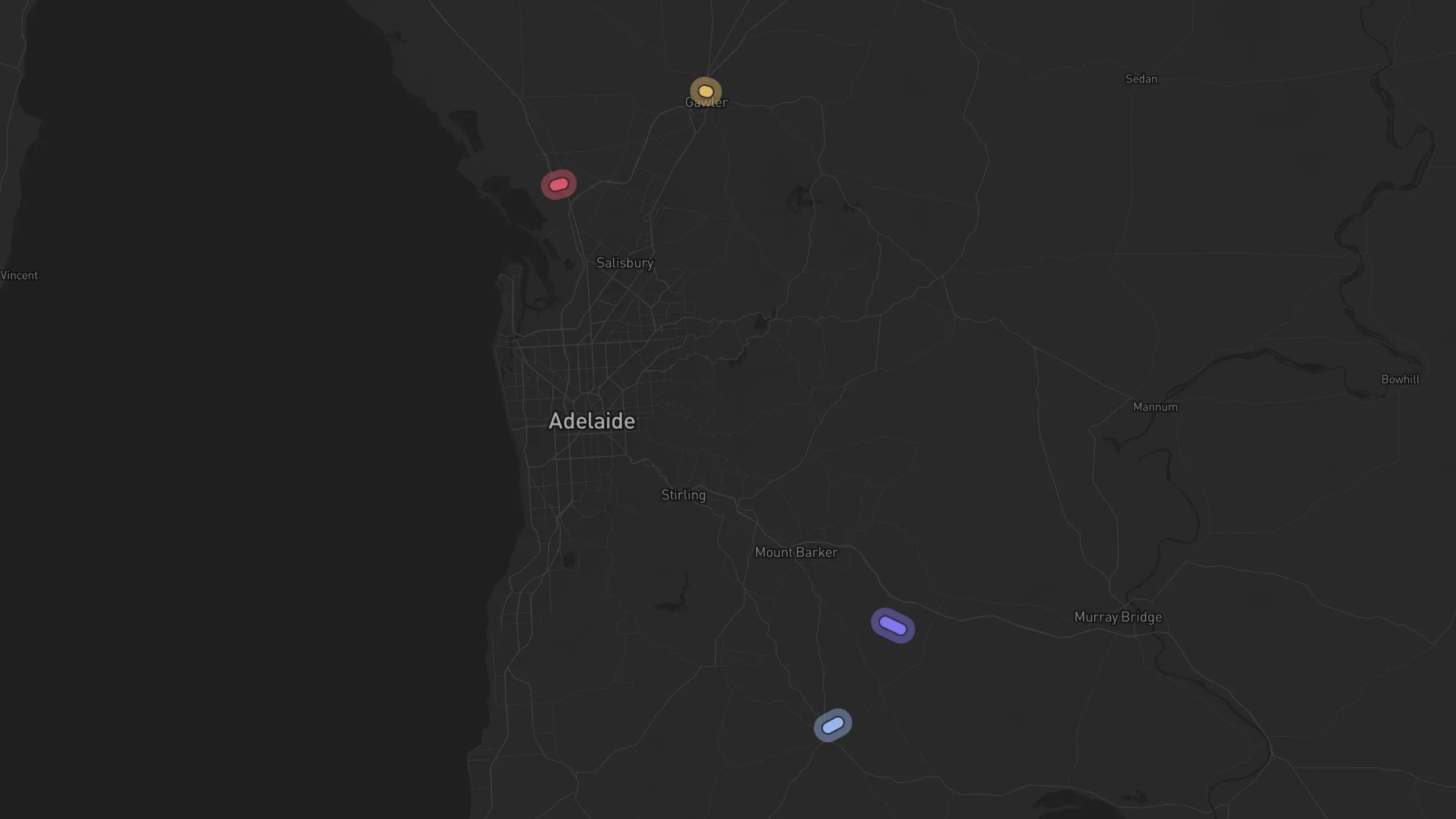 Map of street alignments in Adelaide