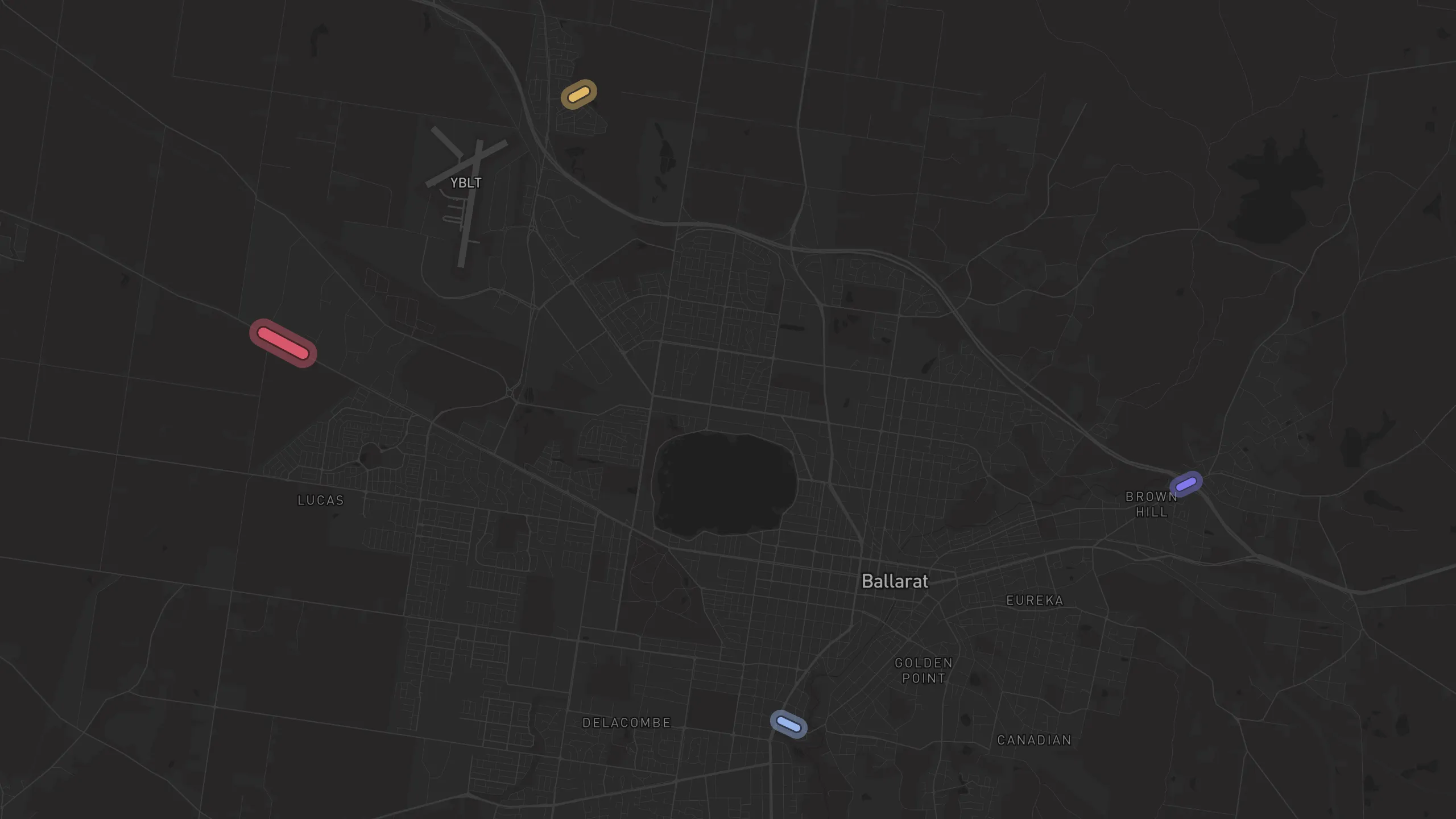 Map of street alignments in Ballarat