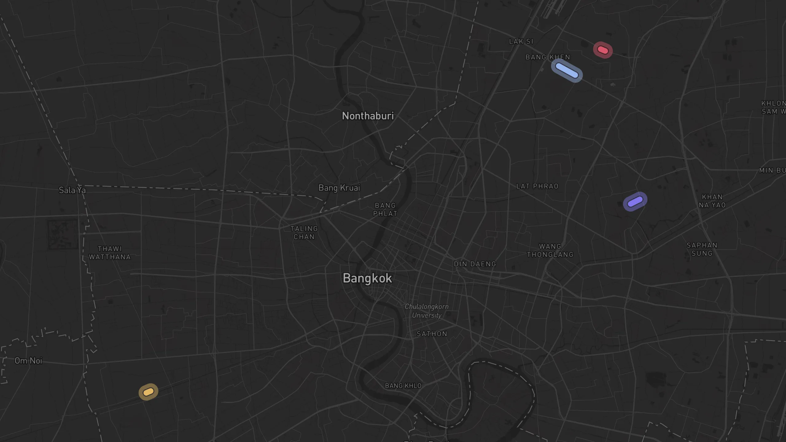 Map of street alignments in Bangkok