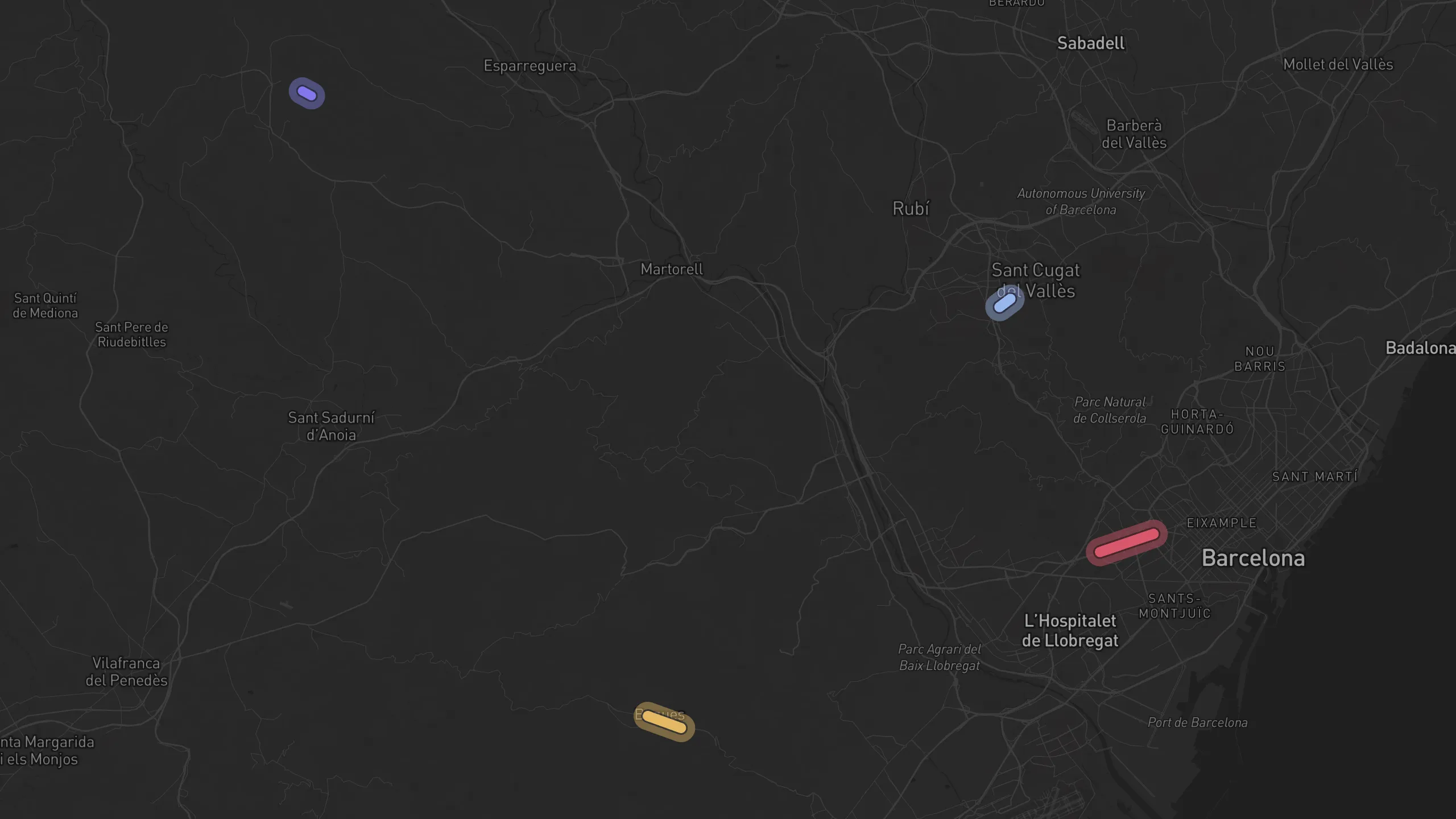 Map of street alignments in Barcelona