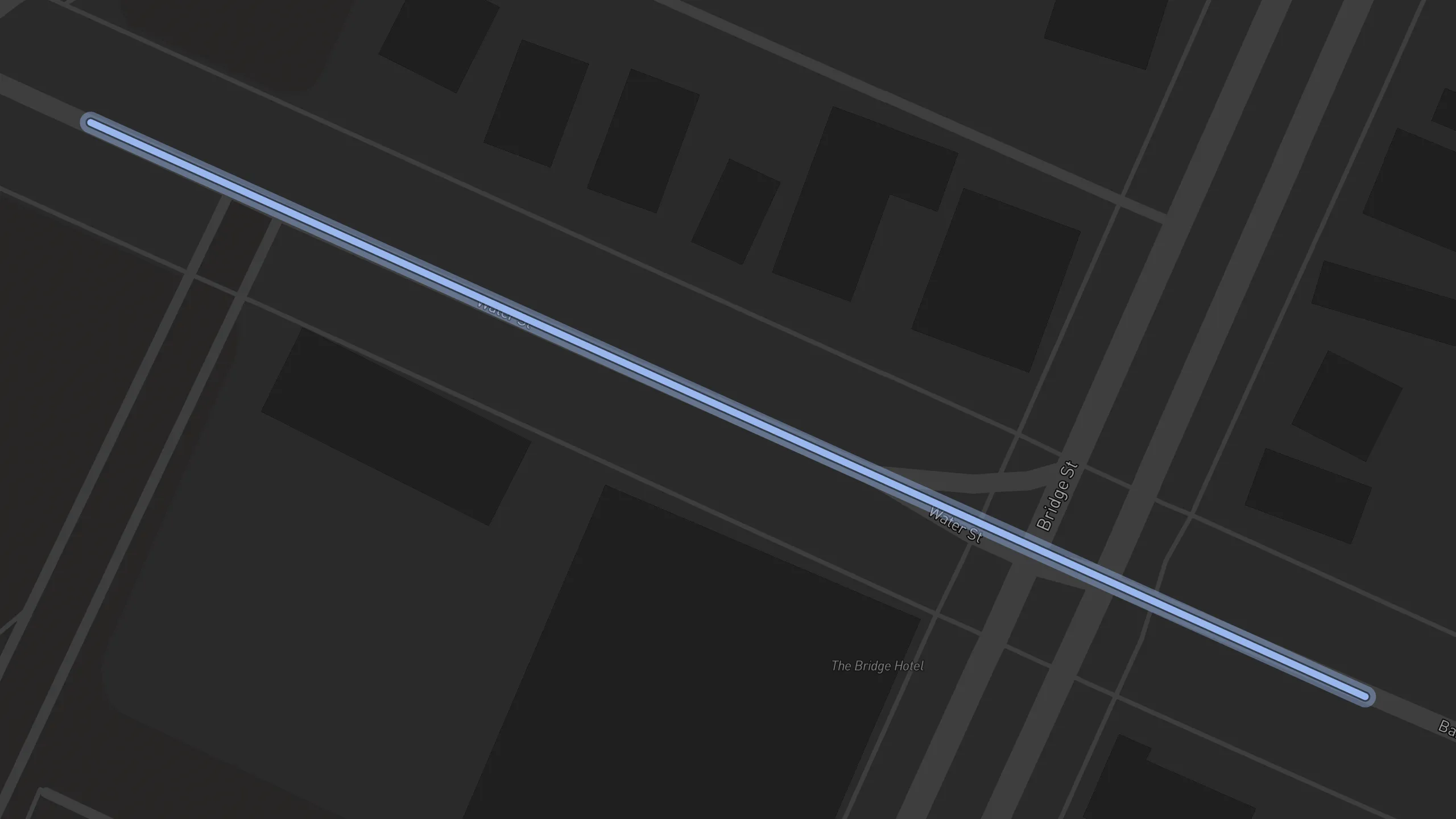 Map of street alignments in Bendigo