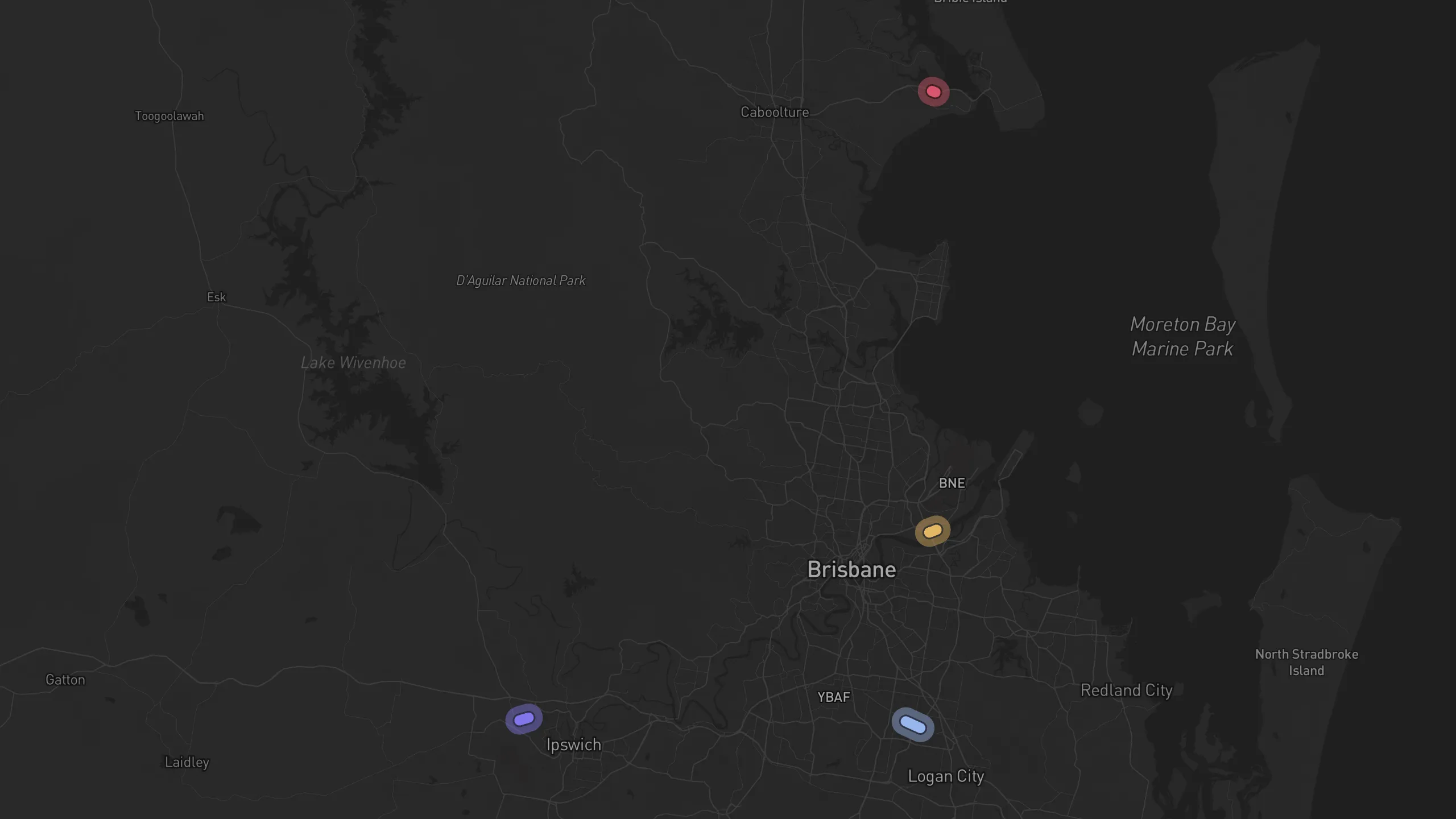 Map of street alignments in Brisbane