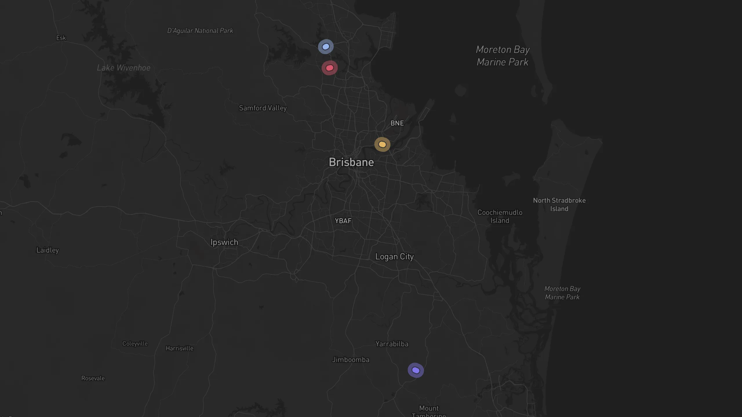 Map of street alignments in Brisbane