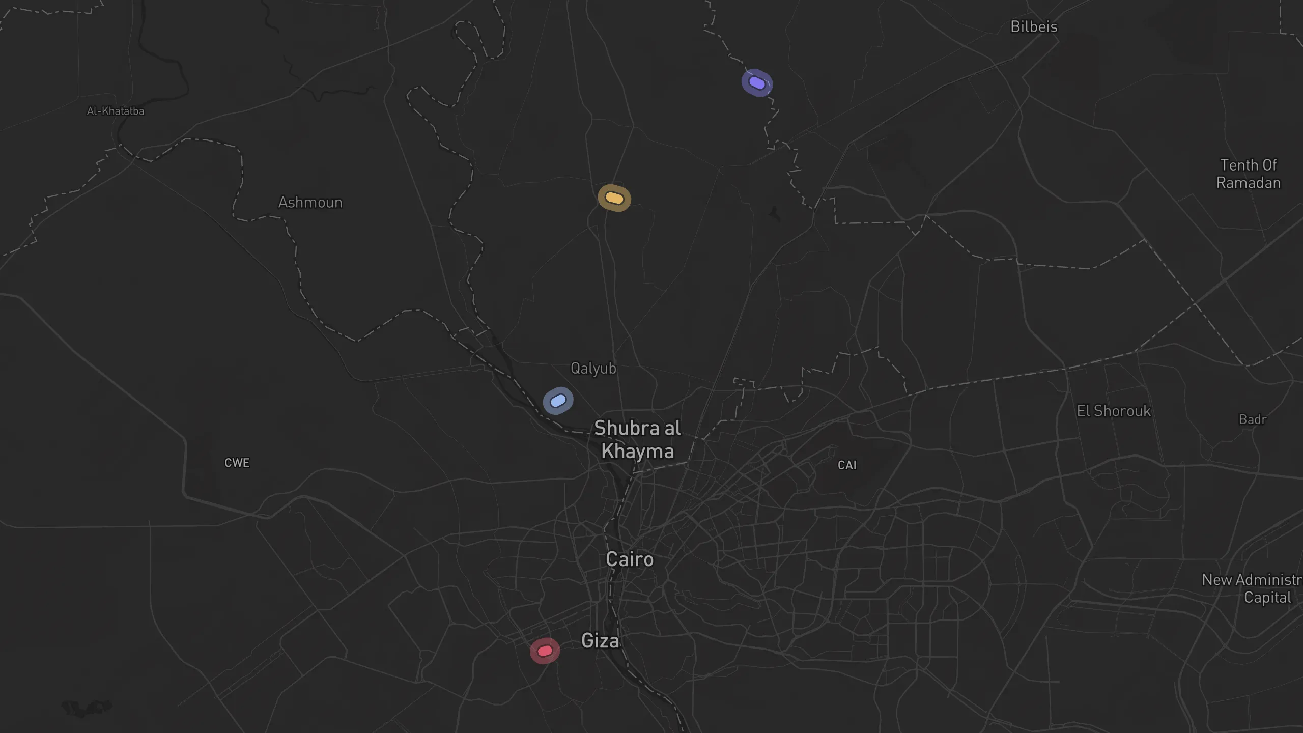Map of street alignments in Cairo
