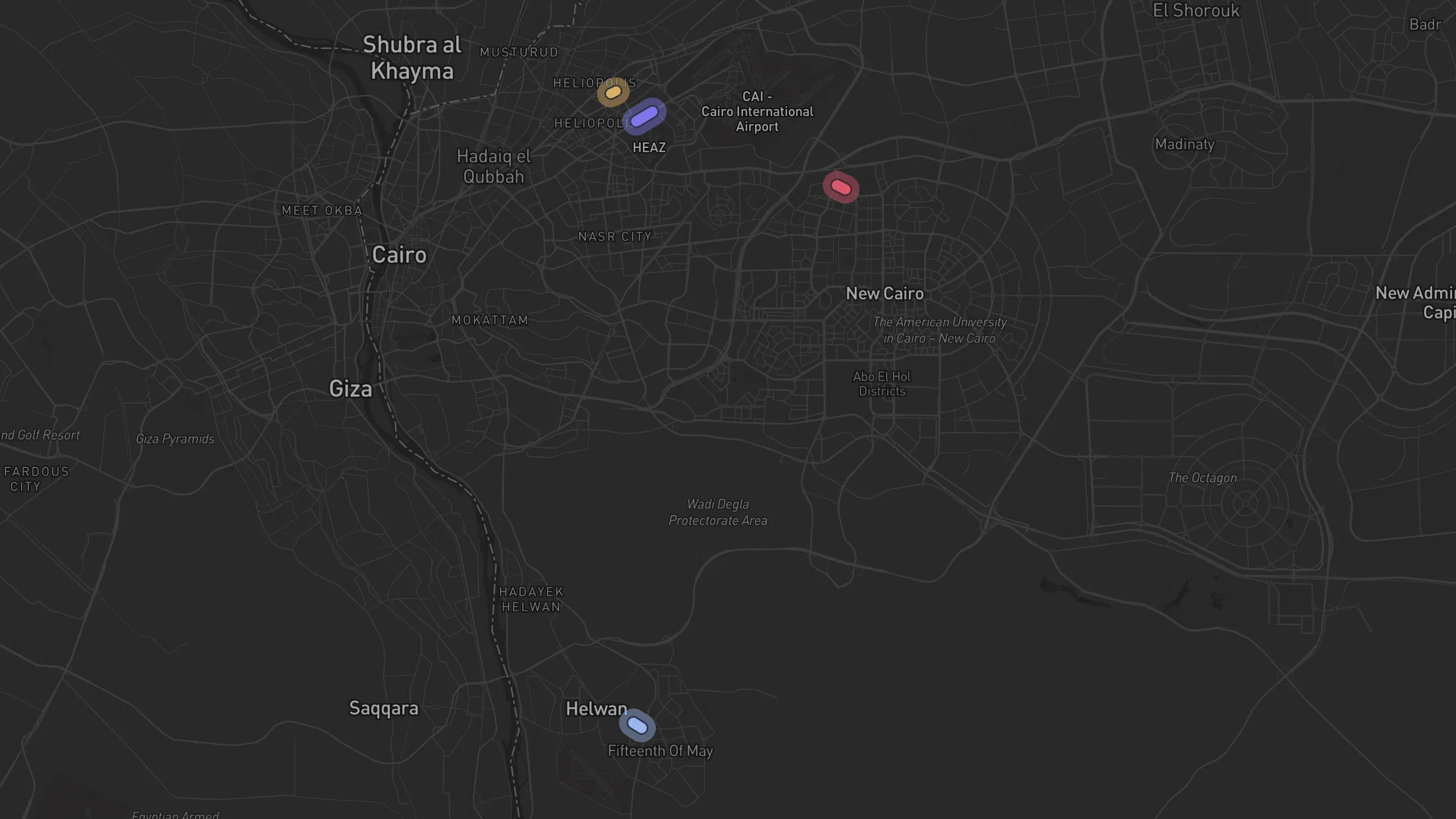 Map of street alignments in Cairo