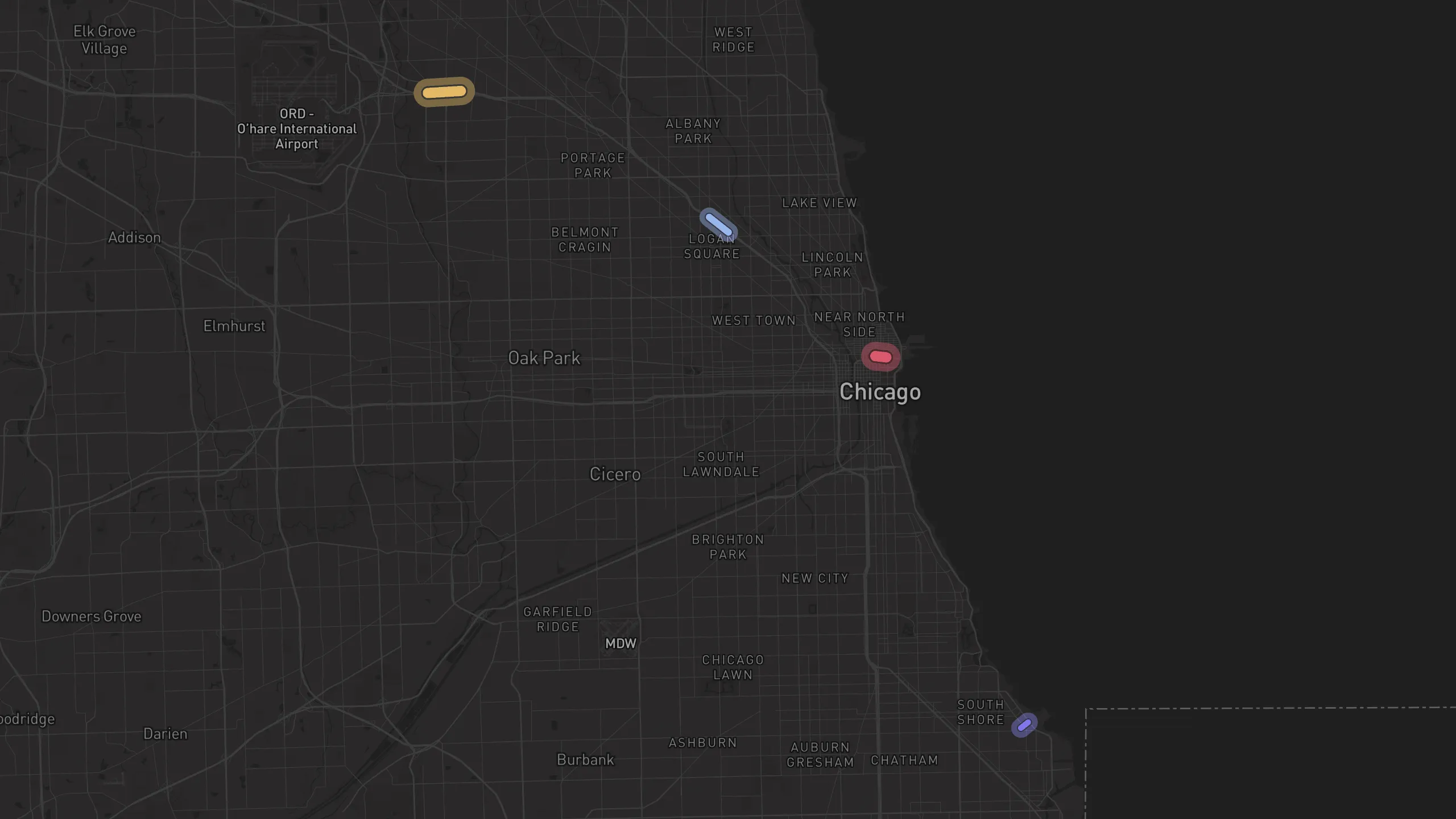 Map of street alignments in Chicago