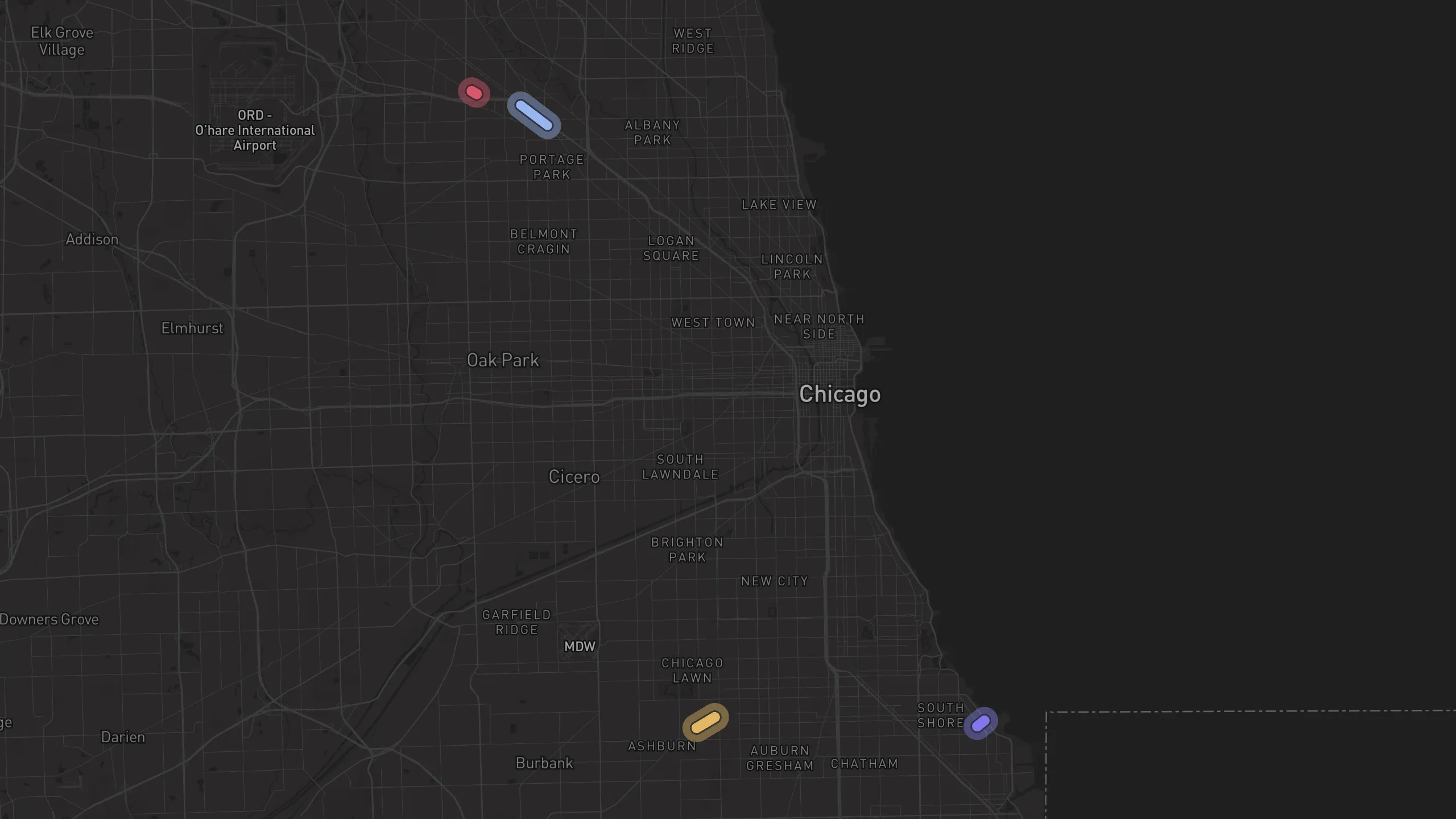 Map of street alignments in Chicago