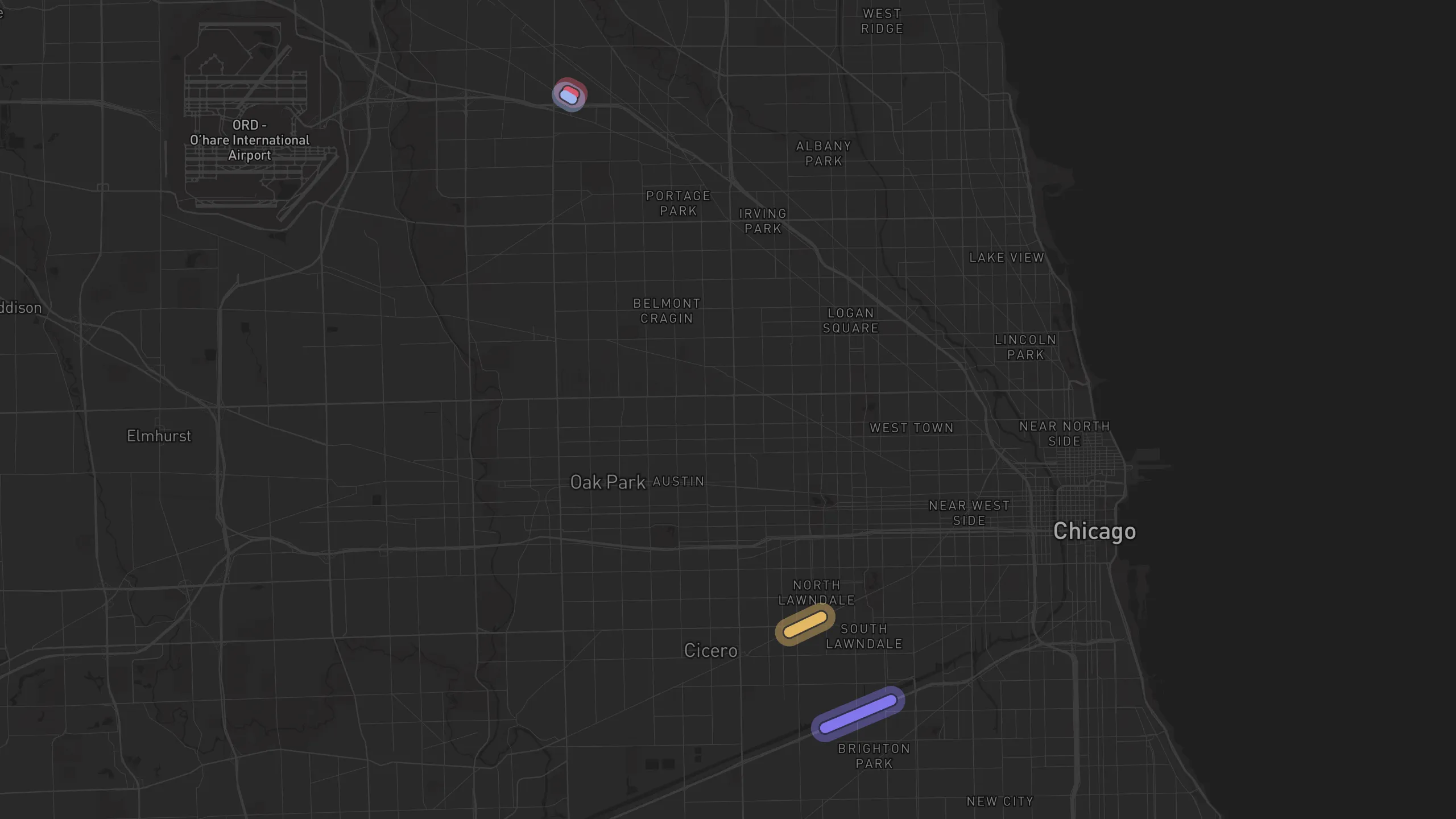Map of street alignments in Chicago