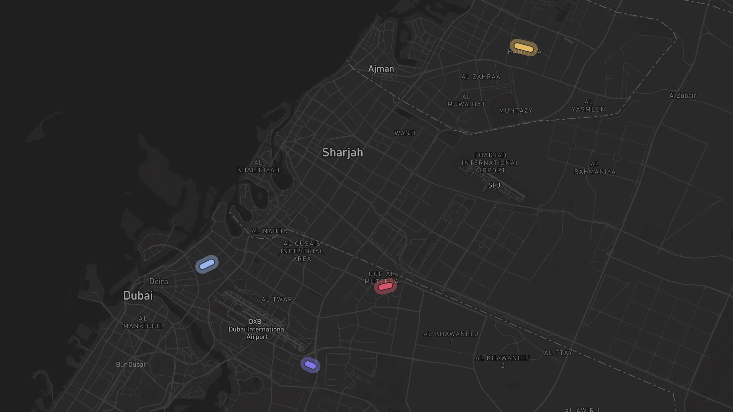 Map of street alignments in Dubai