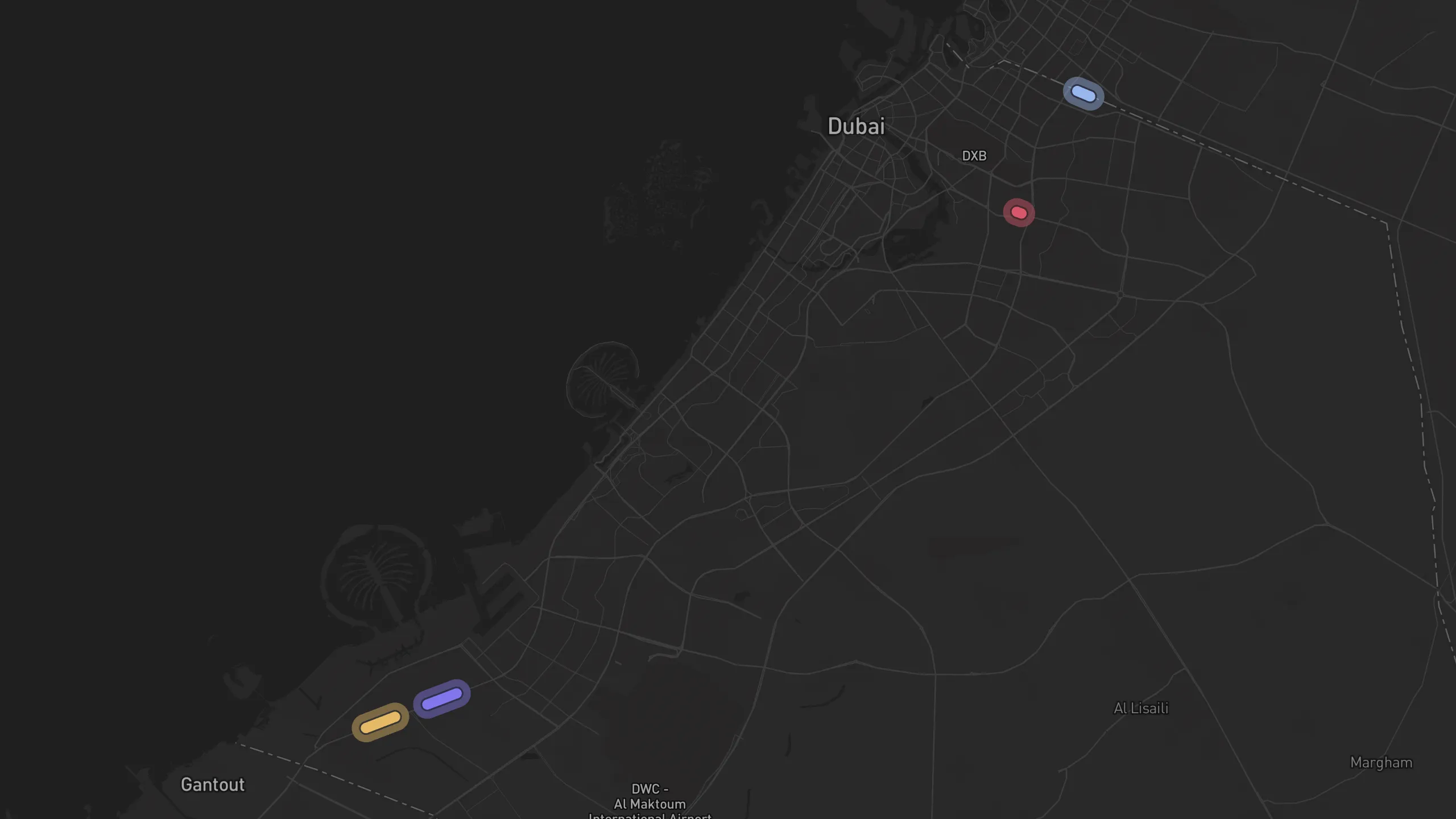 Map of street alignments in Dubai