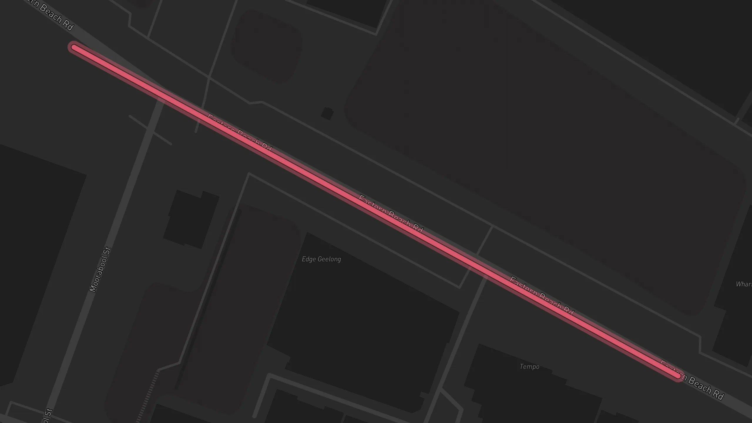 Map of street alignments in Geelong