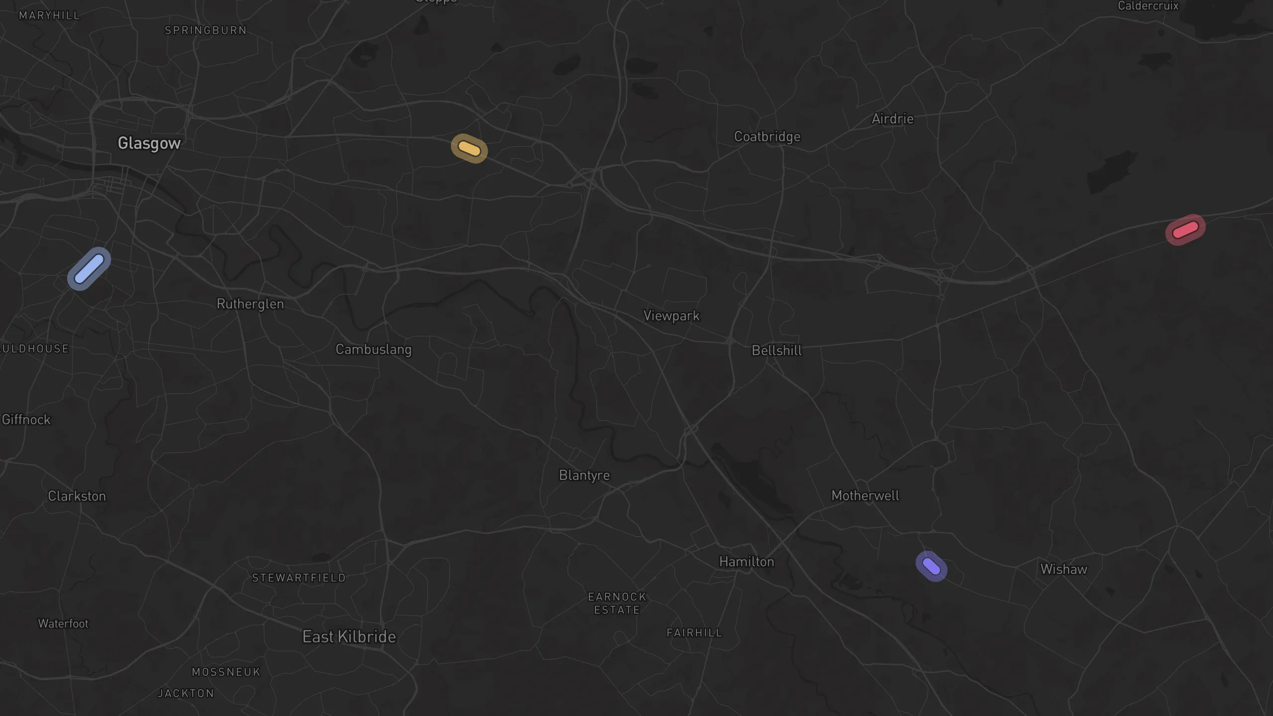Map of street alignments in Glasgow