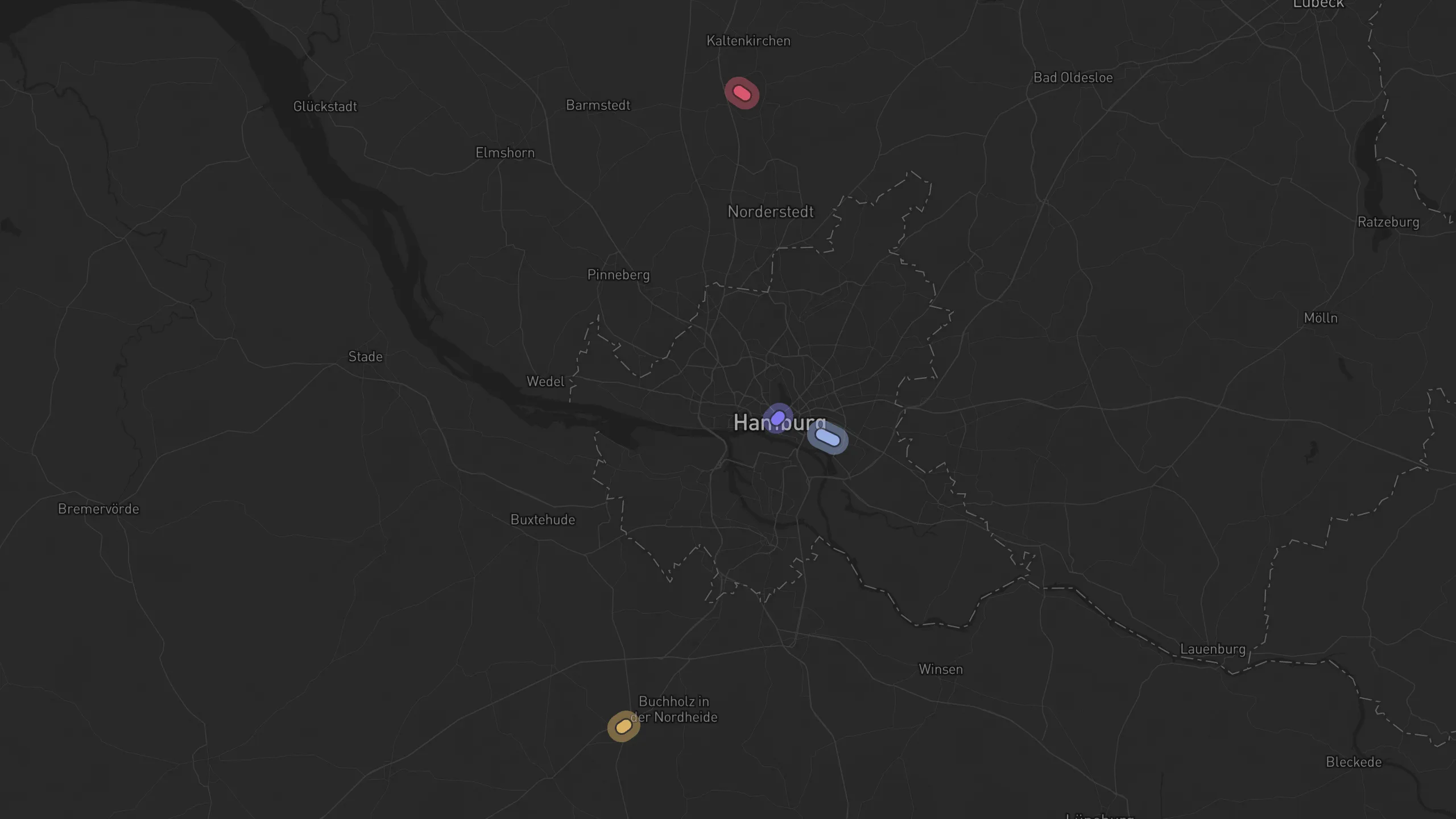 Map of street alignments in Hamburg