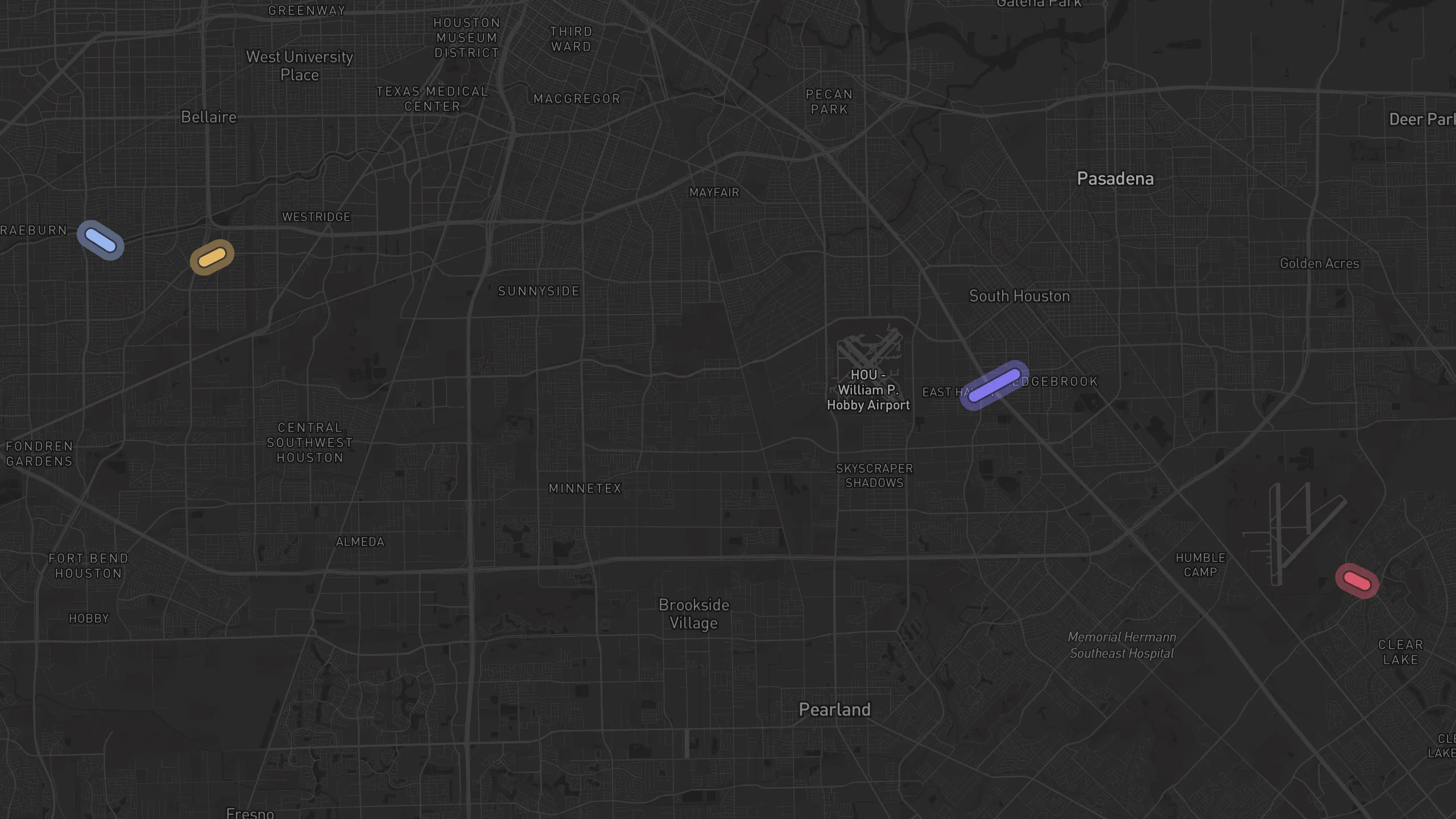 Map of street alignments in Houston