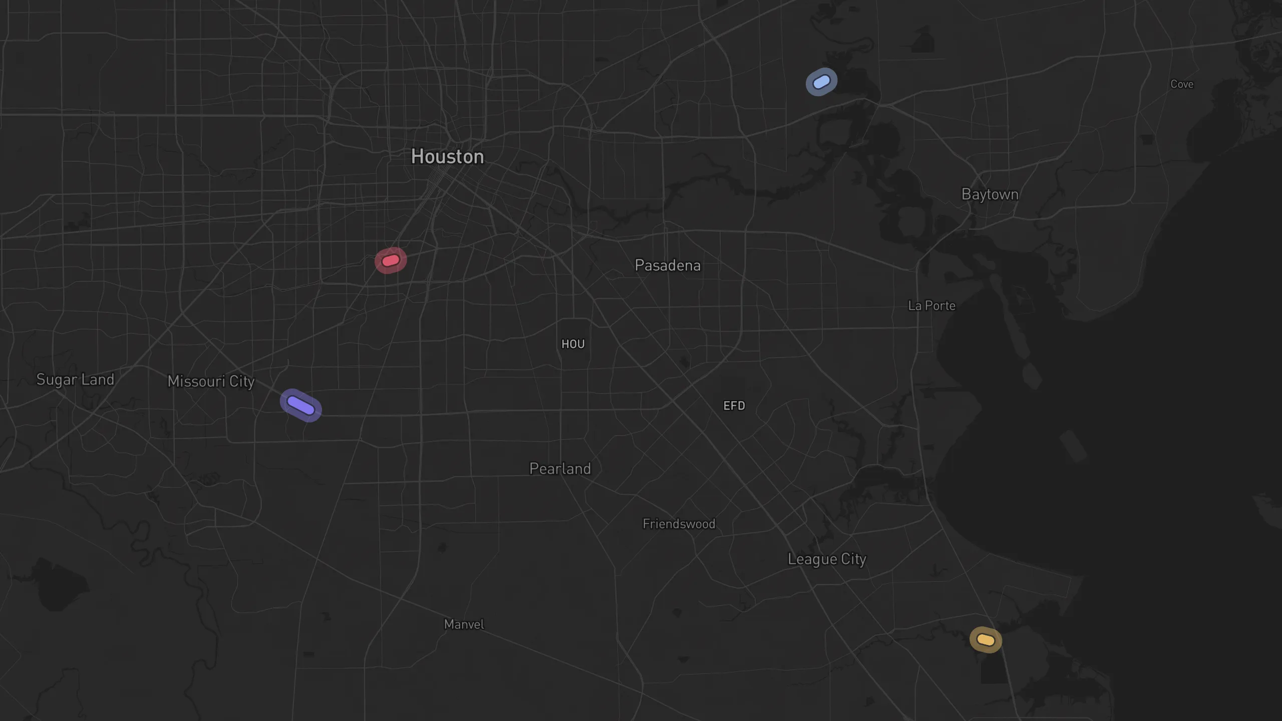 Map of street alignments in Houston