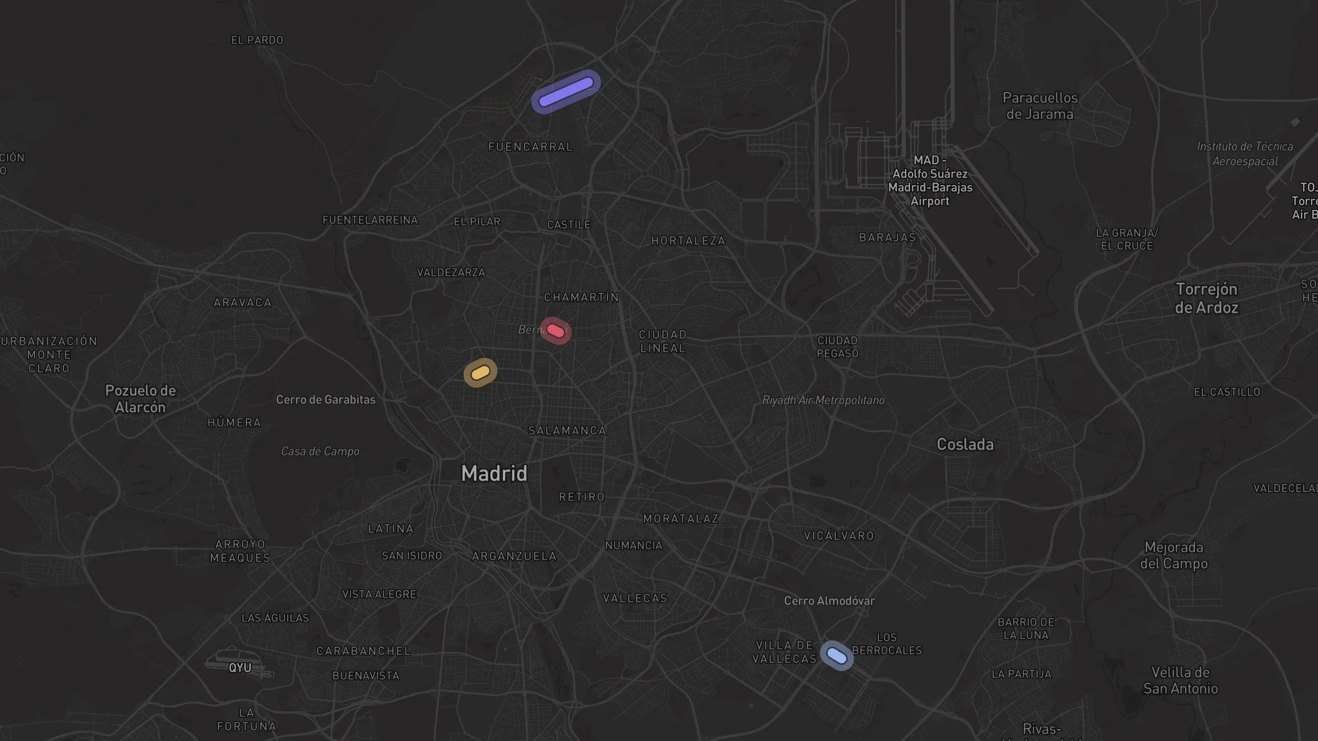 Map of street alignments in Madrid