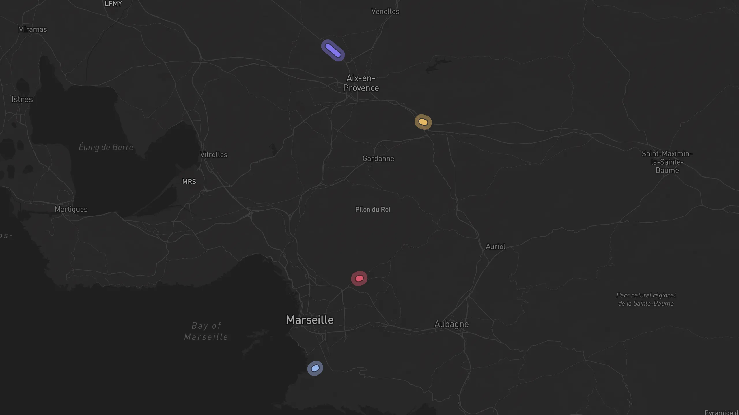 Map of street alignments in Marseille