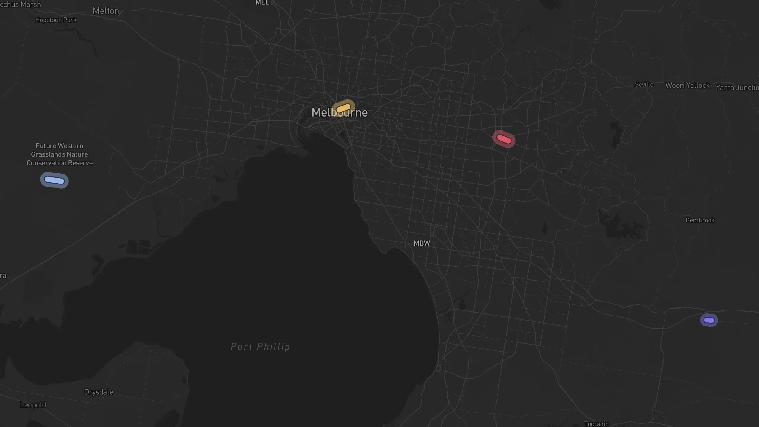 Map of street alignments in Melbourne