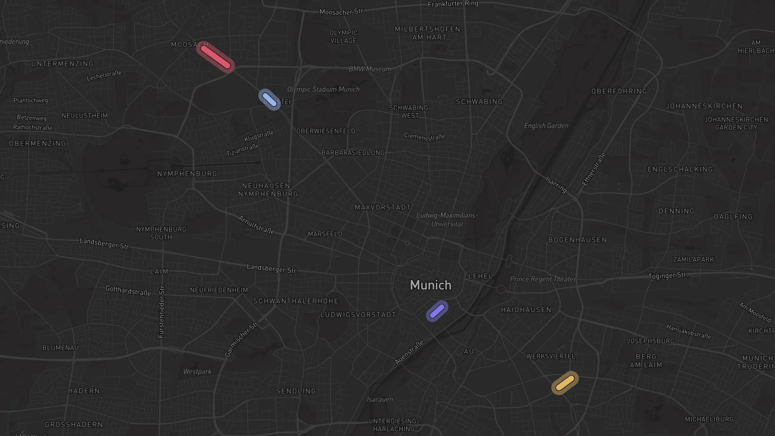 Map of street alignments in Munich