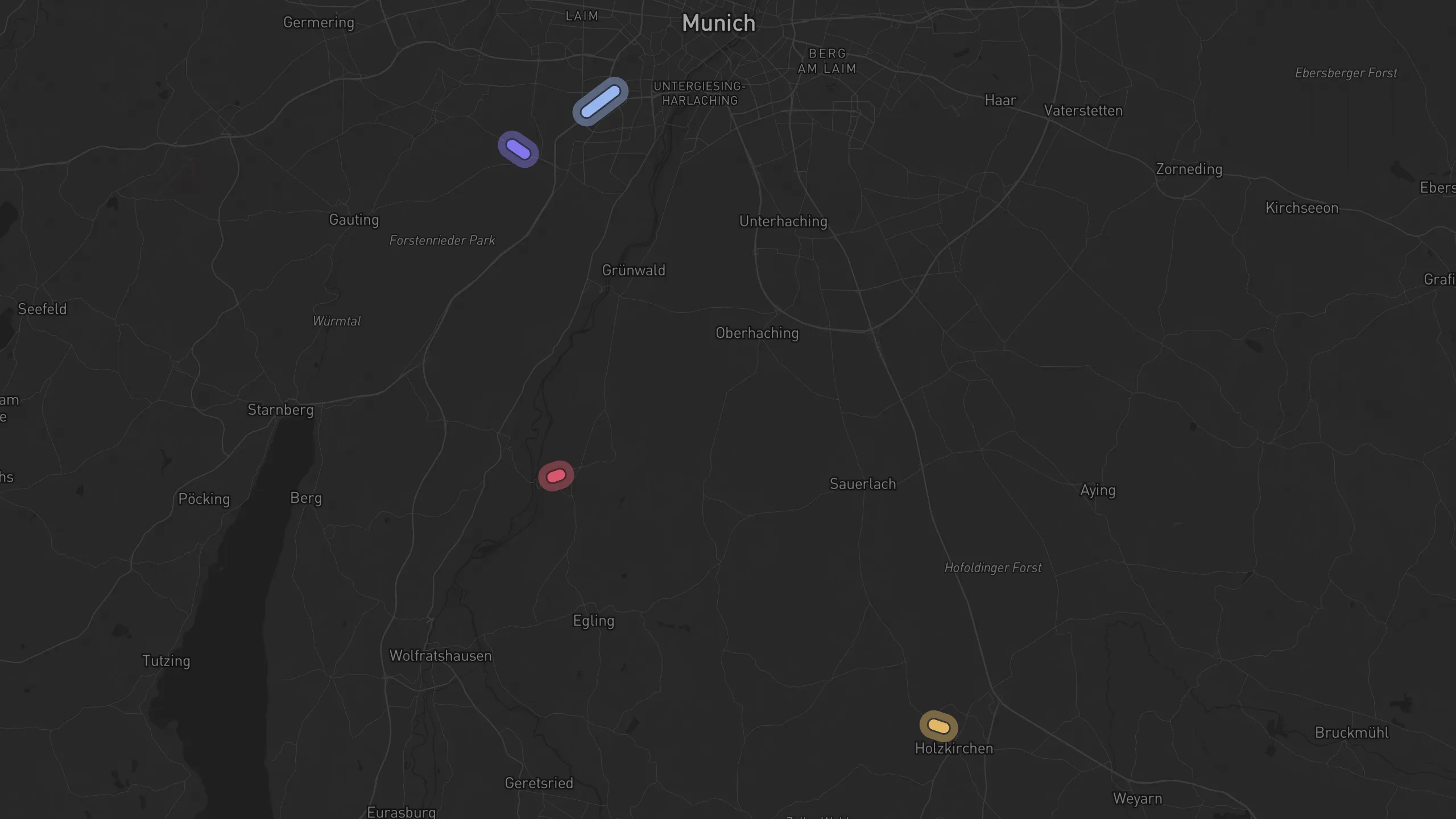 Map of street alignments in Munich