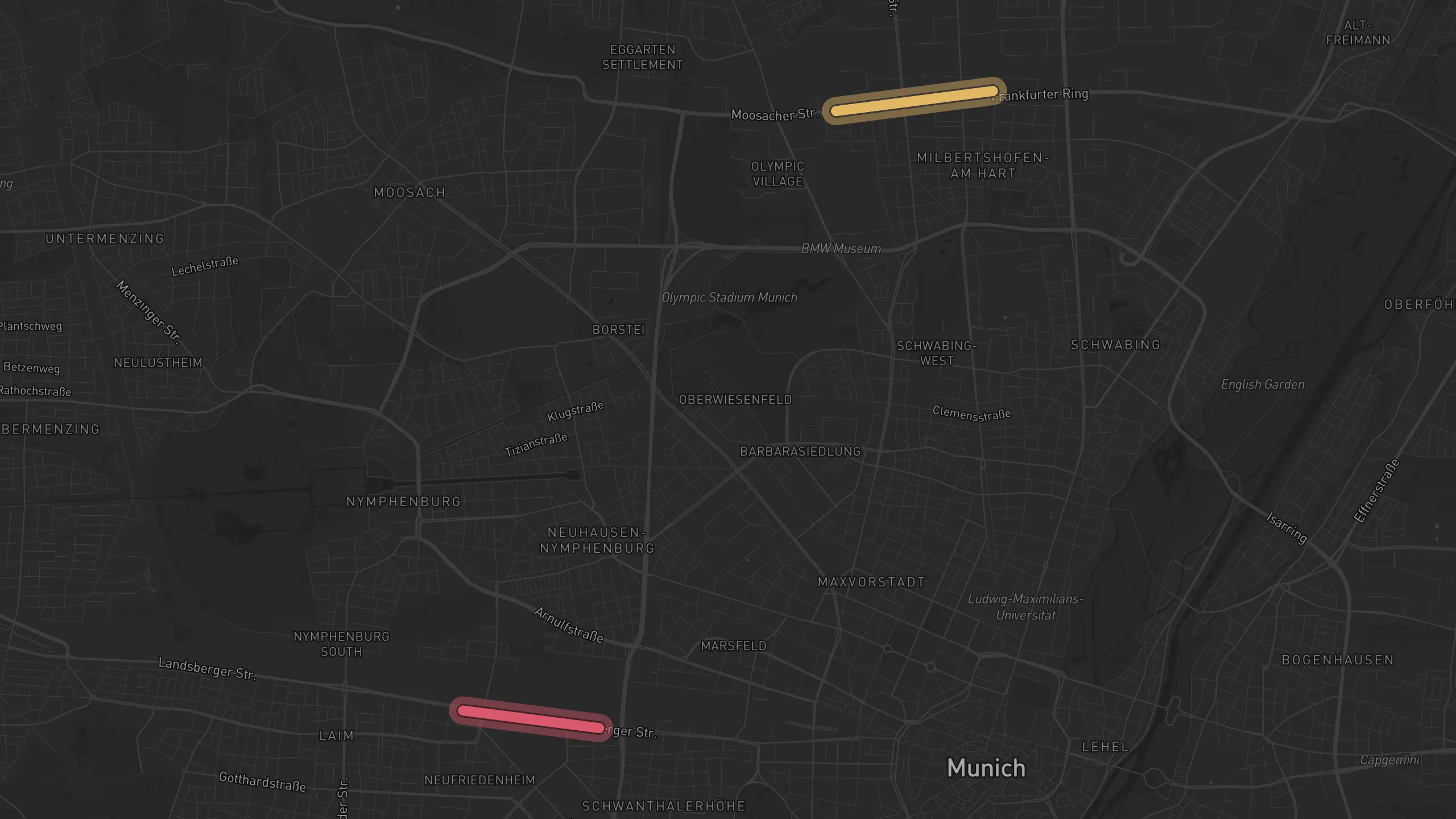 Map of street alignments in Munich
