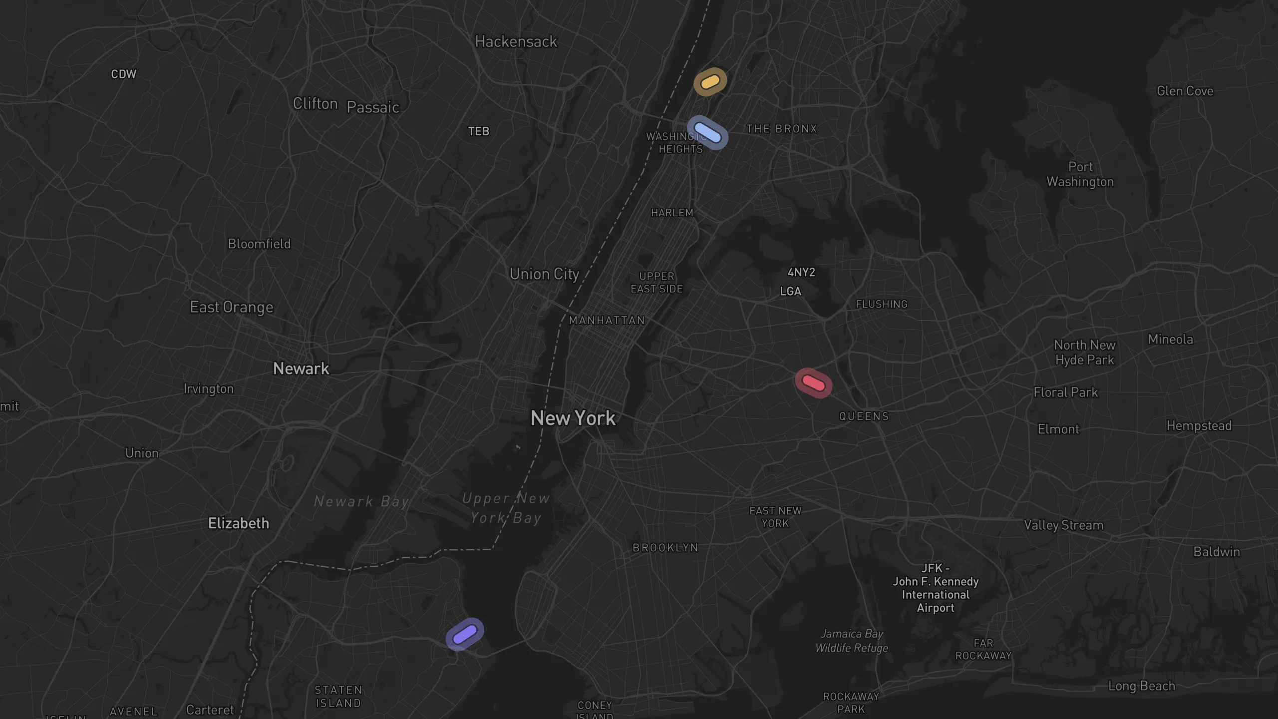 Map of street alignments in New York