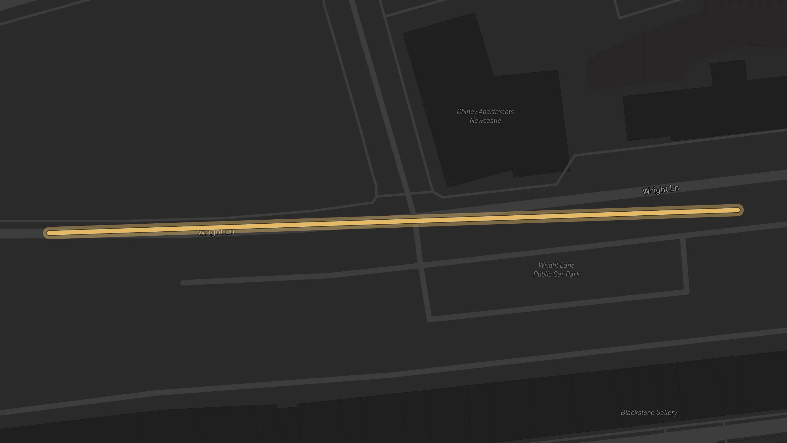Map of street alignments in Newcastle