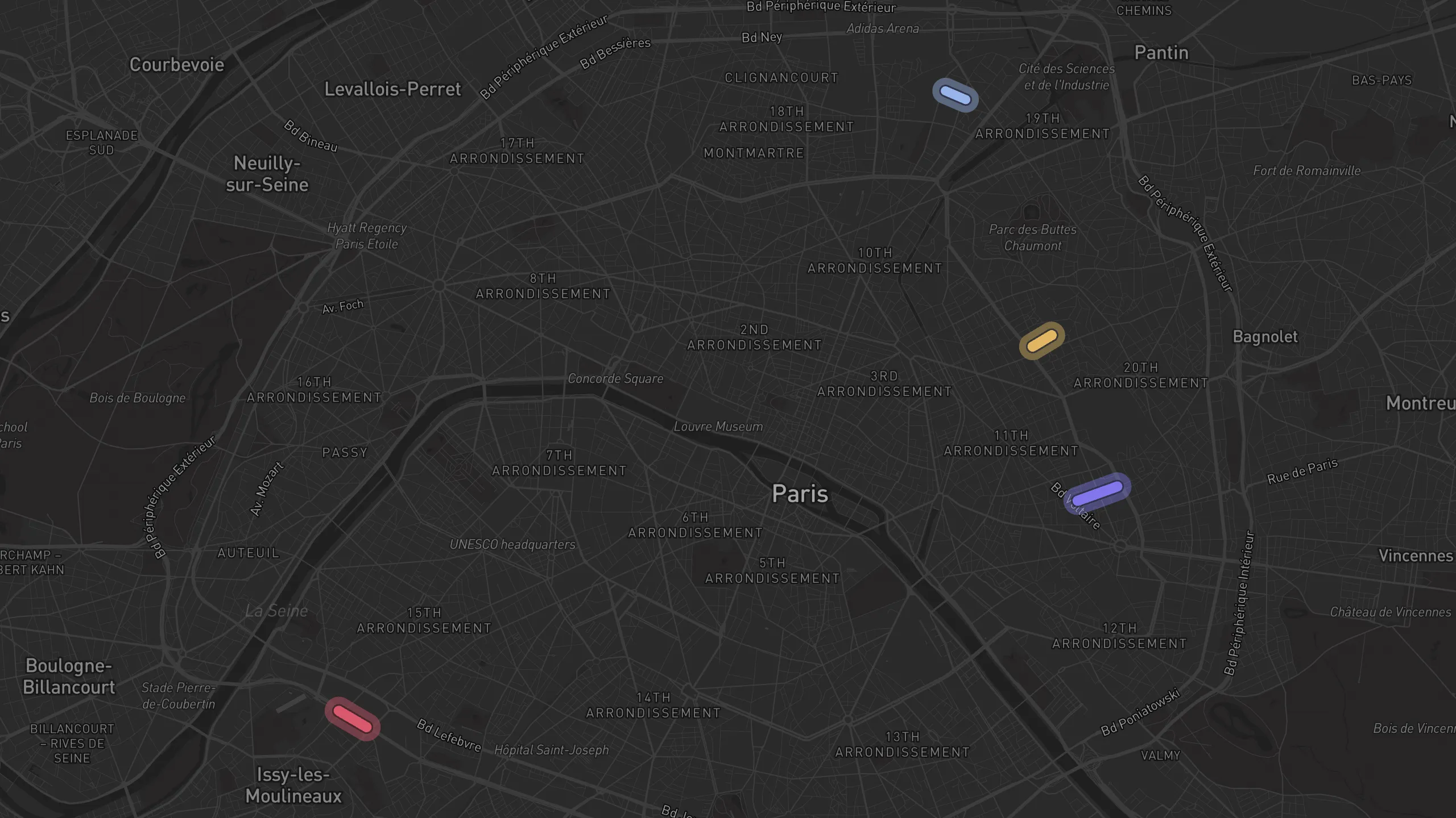Map of street alignments in Paris