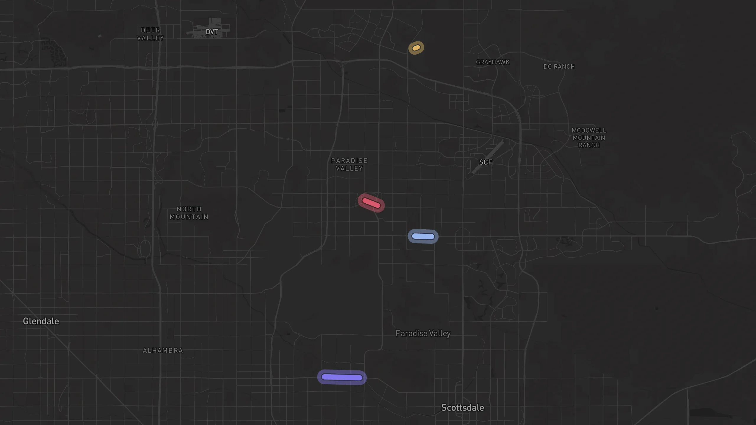 Map of street alignments in Phoenix