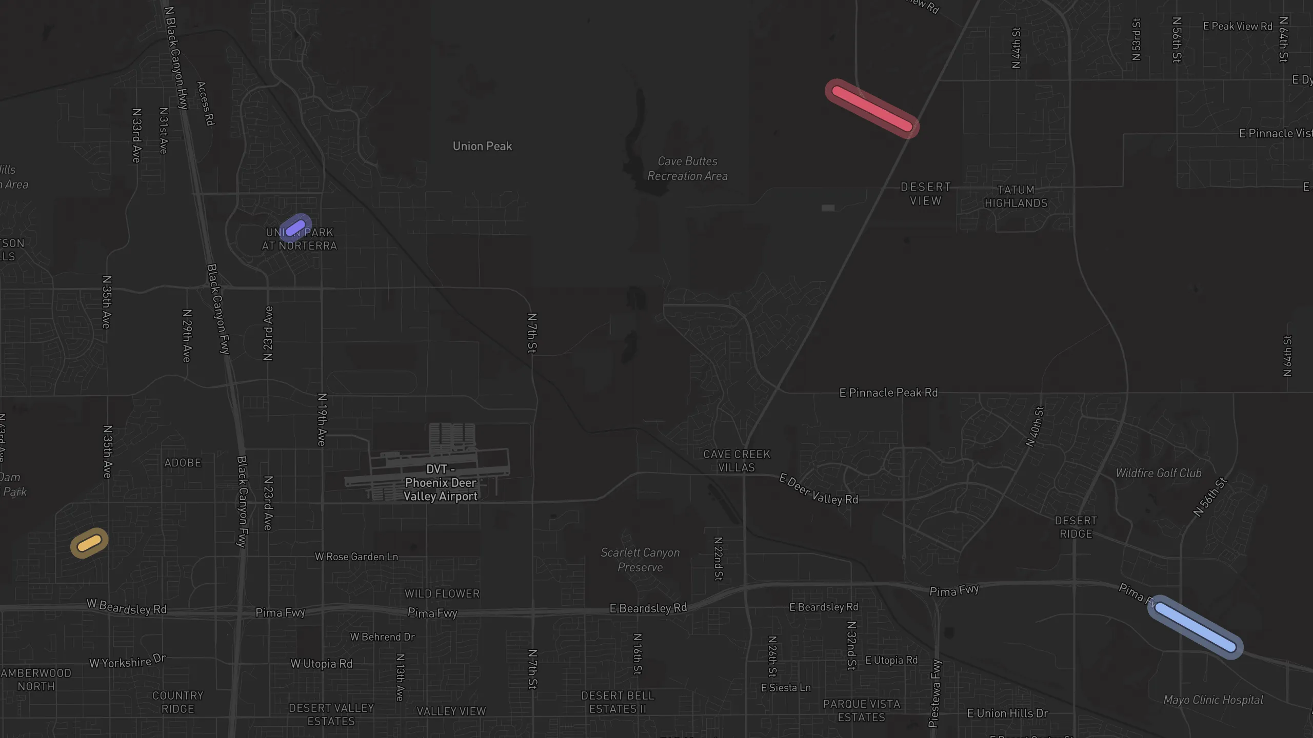 Map of street alignments in Phoenix