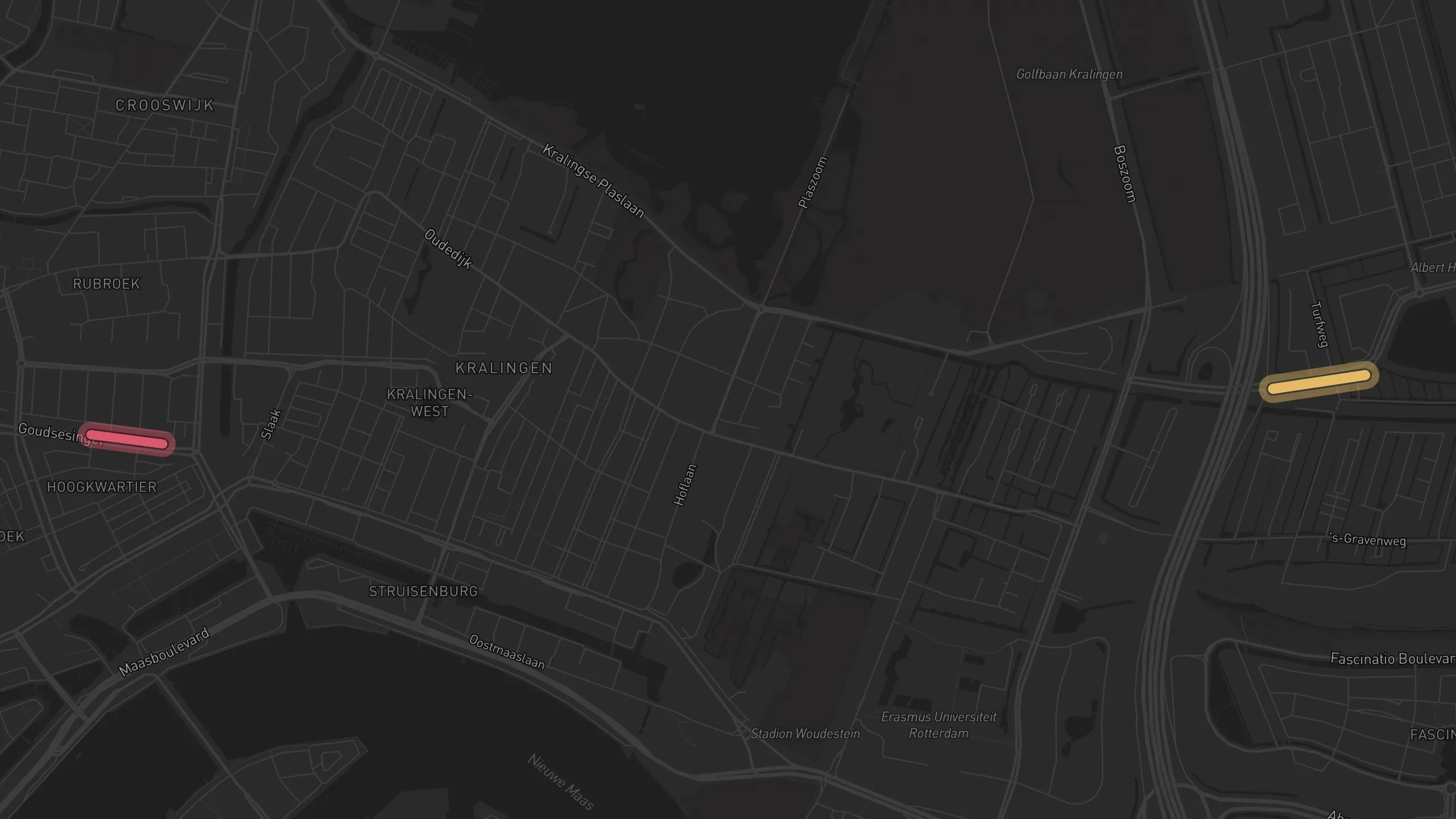 Map of street alignments in Rotterdam