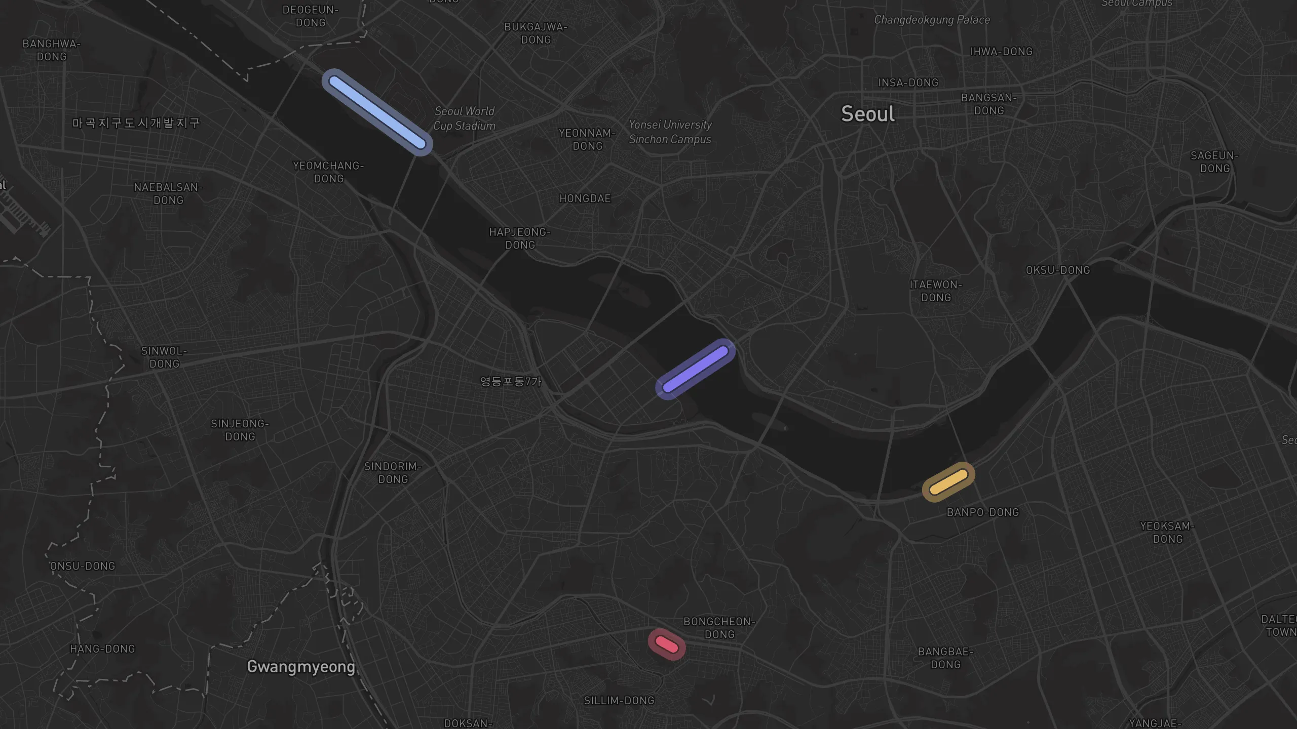 Map of street alignments in Seoul