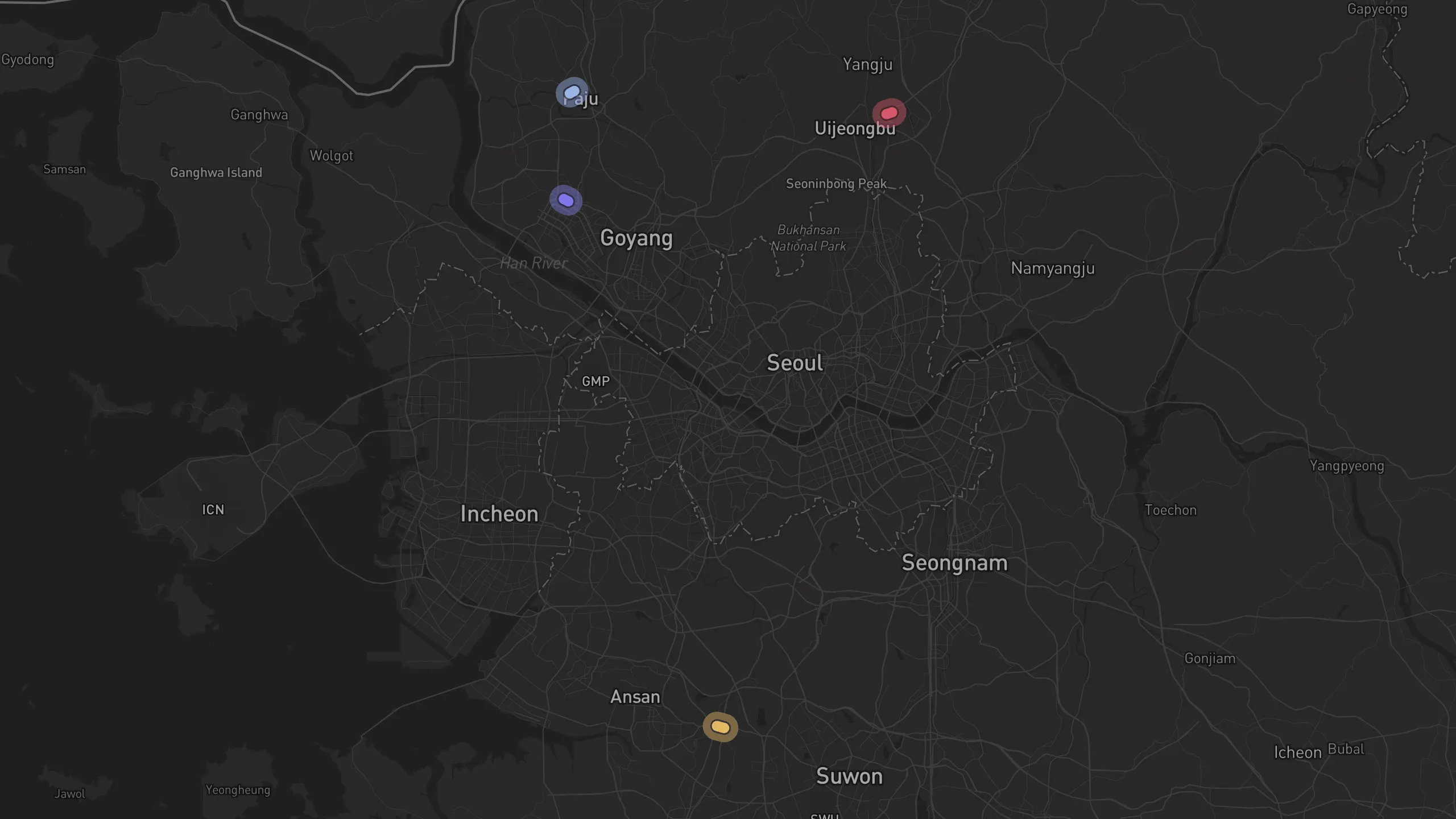 Map of street alignments in Seoul