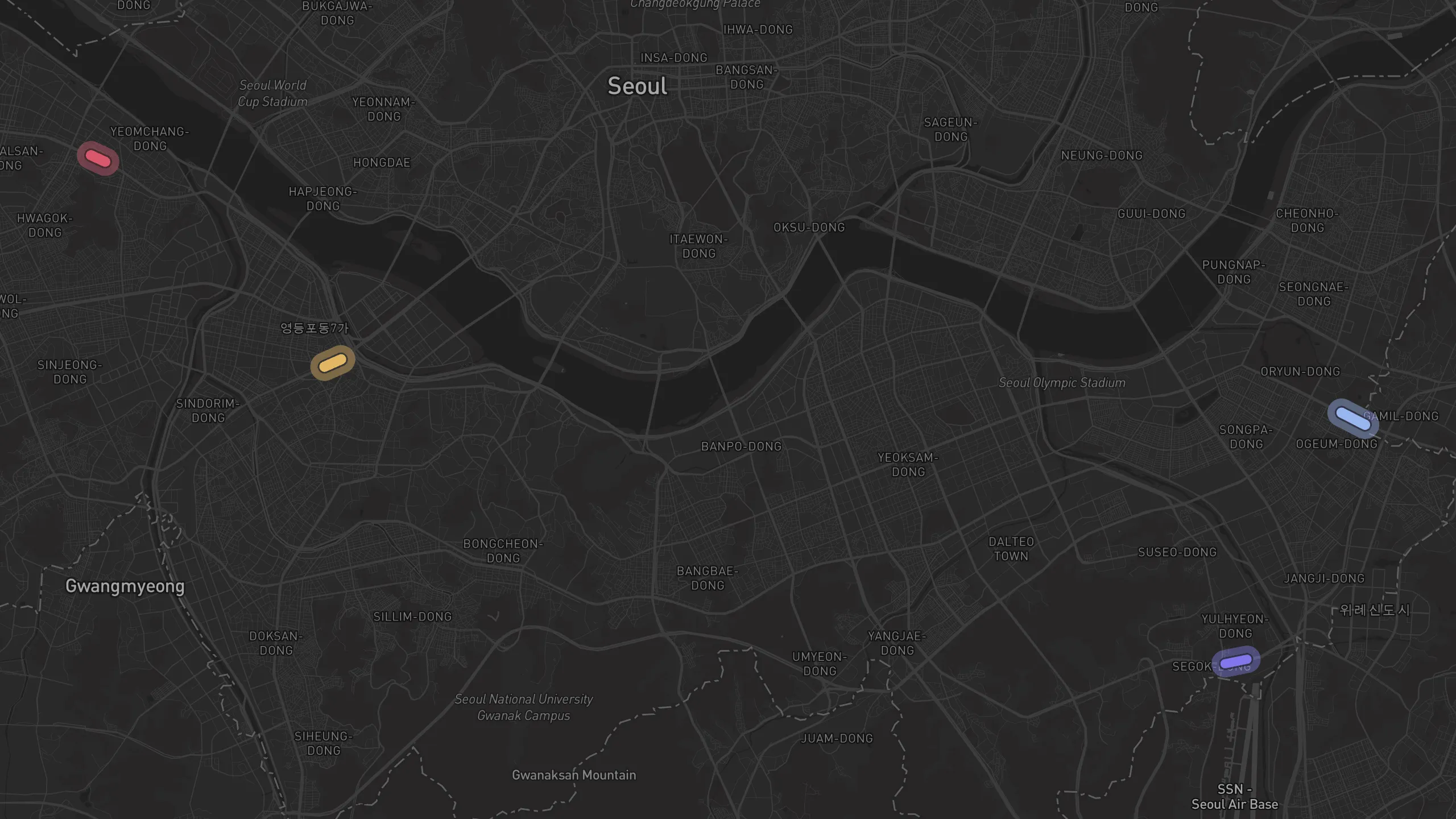 Map of street alignments in Seoul