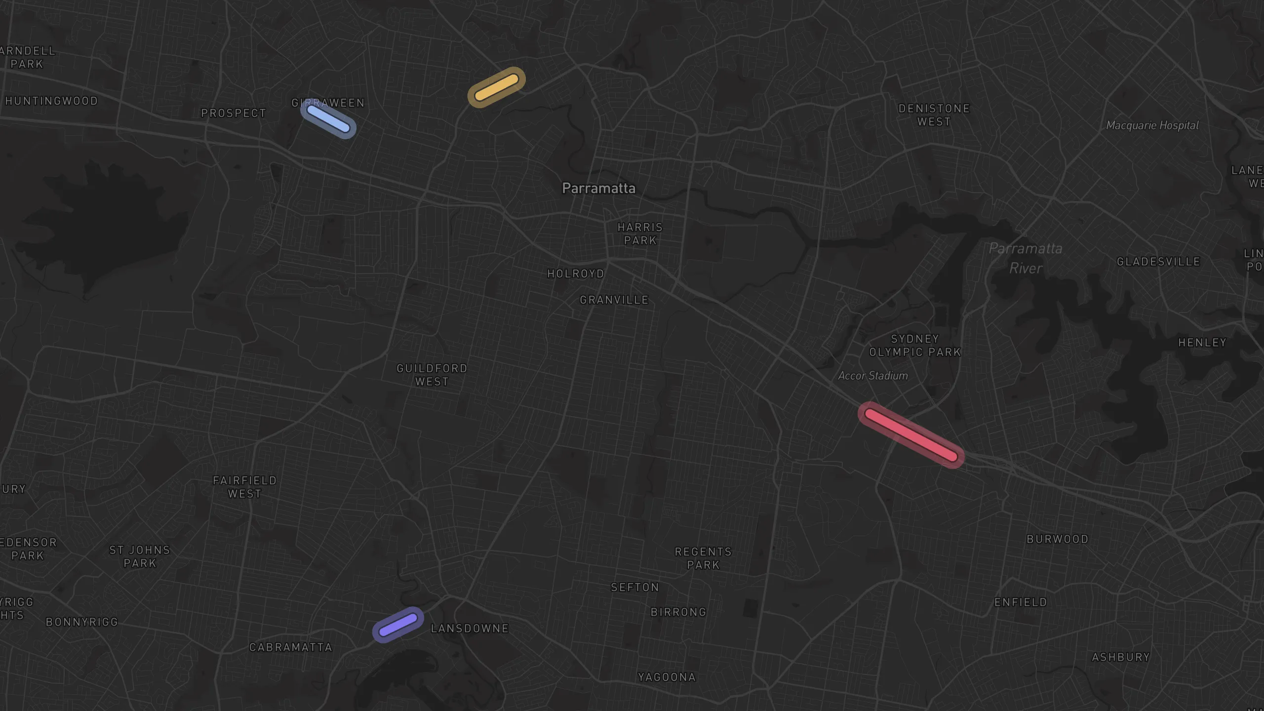 Map of street alignments in Sydney
