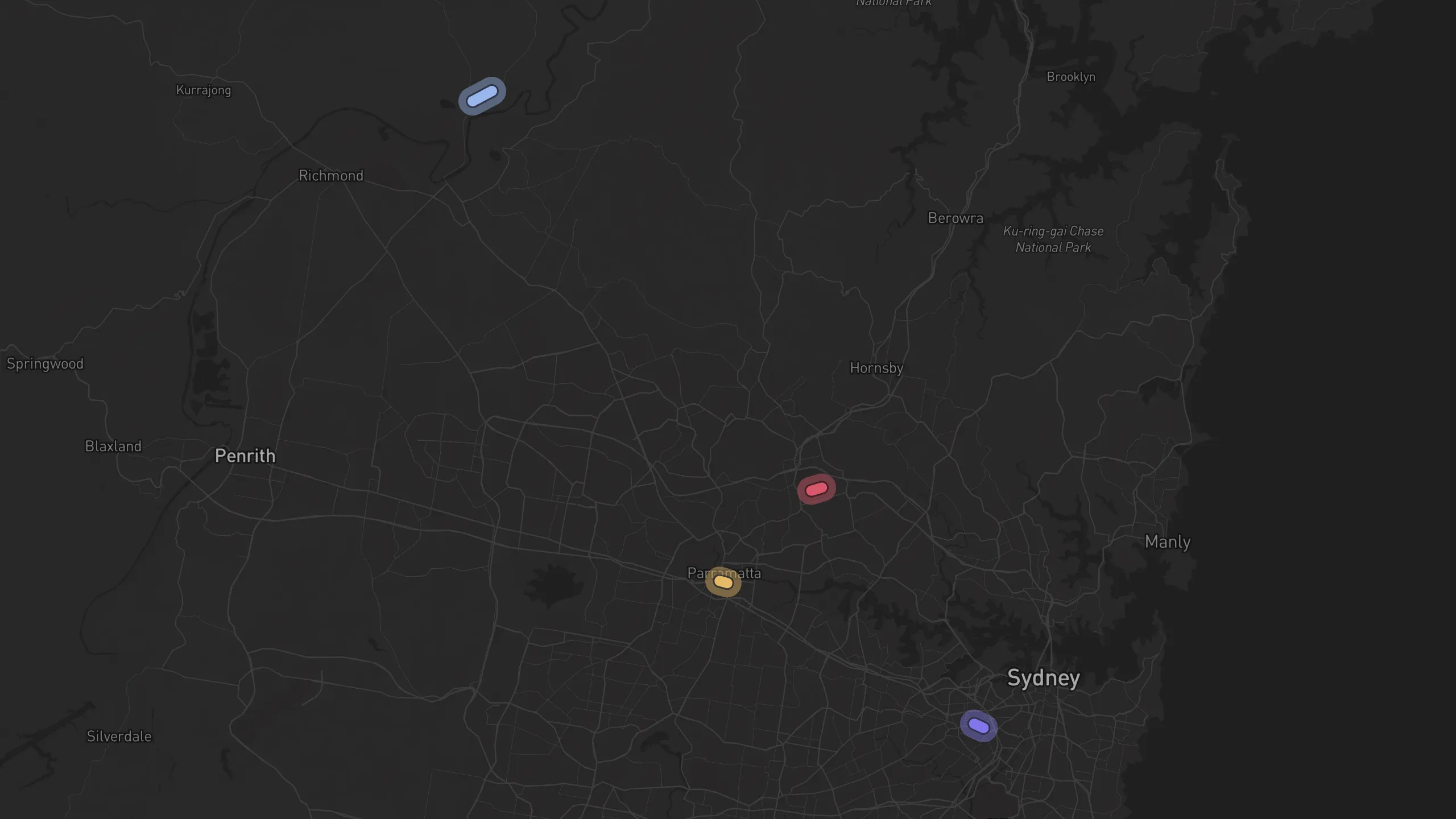 Map of street alignments in Sydney