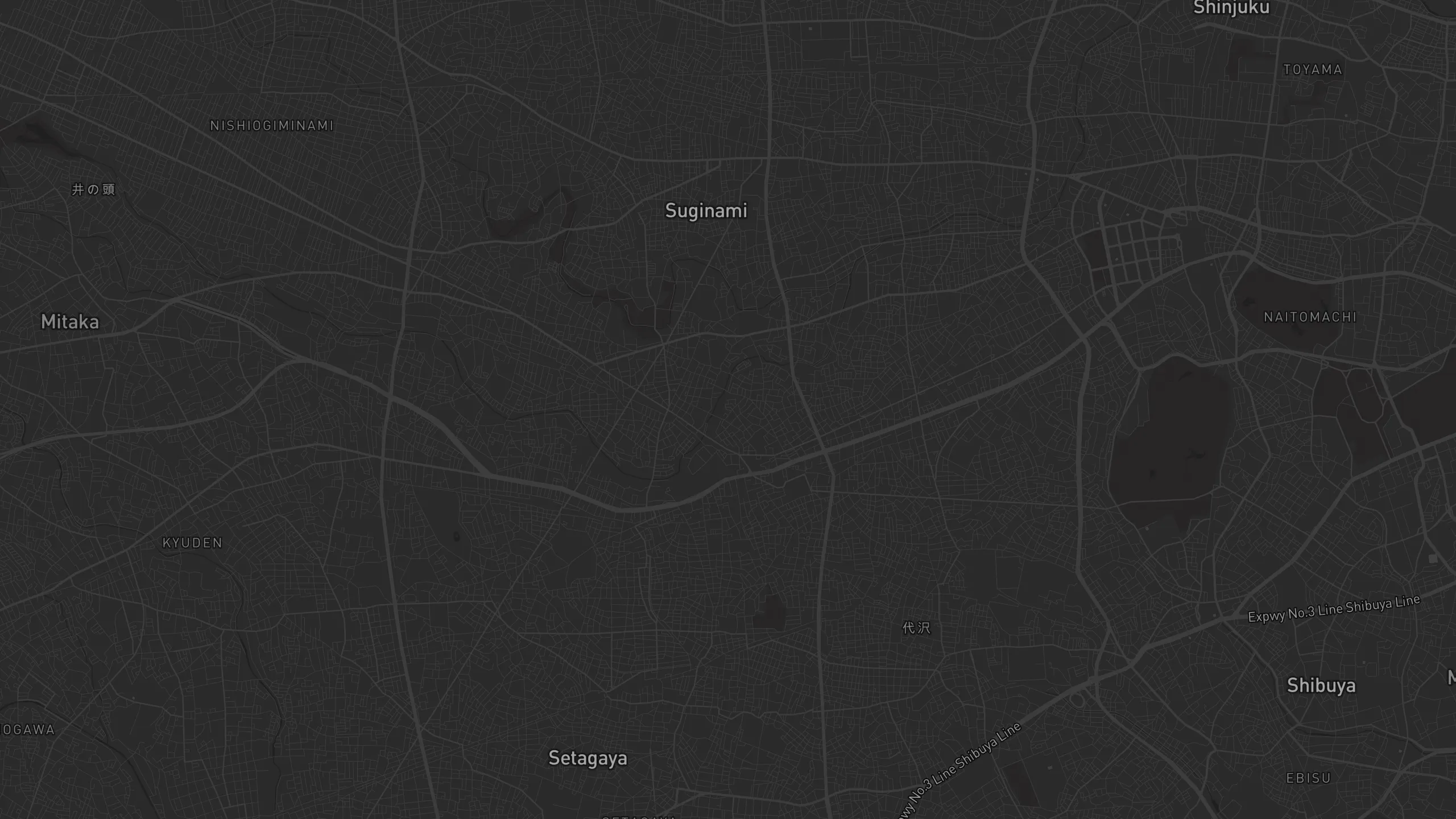 Map of street alignments in Tokyo