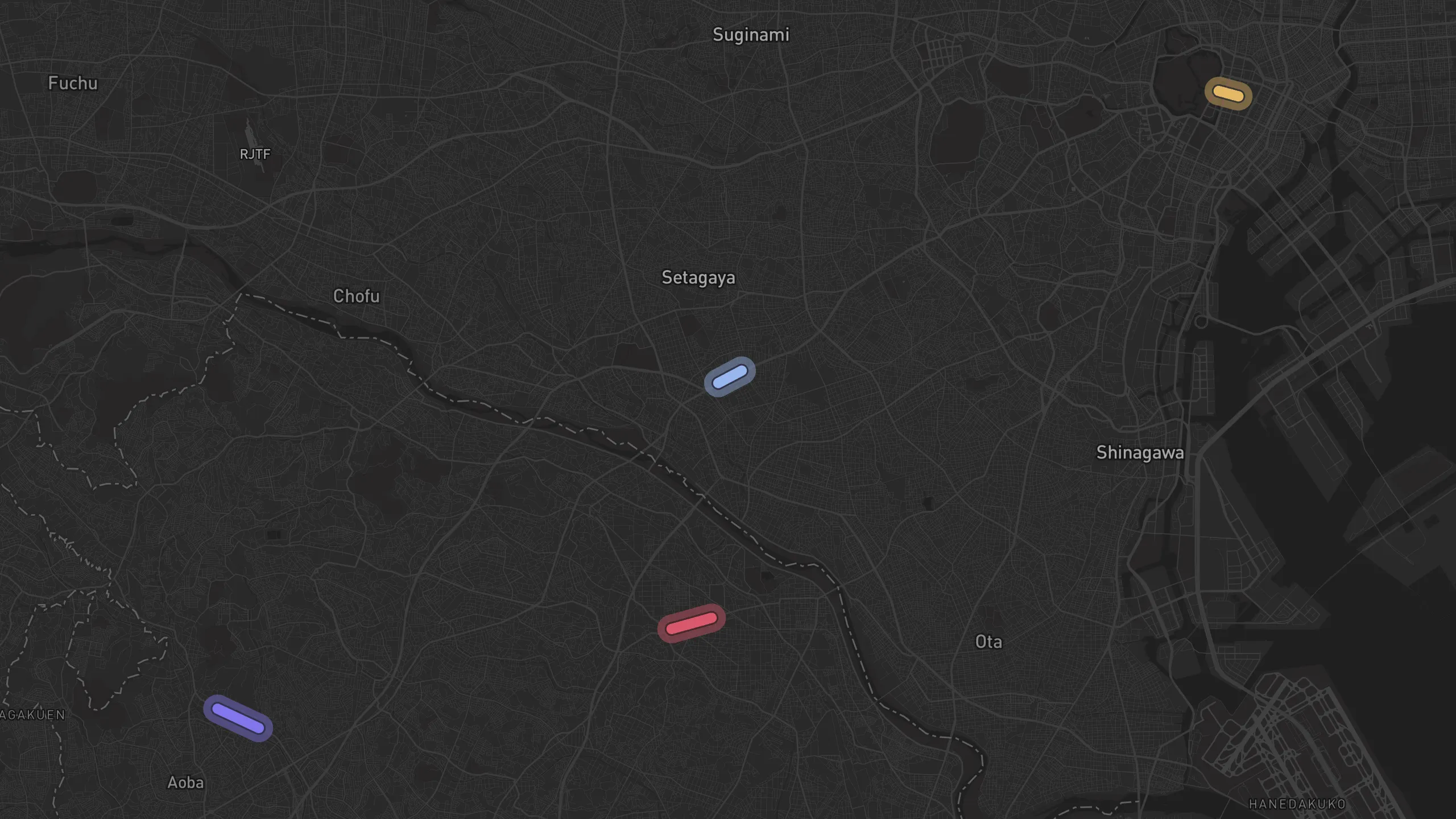 Map of street alignments in Tokyo
